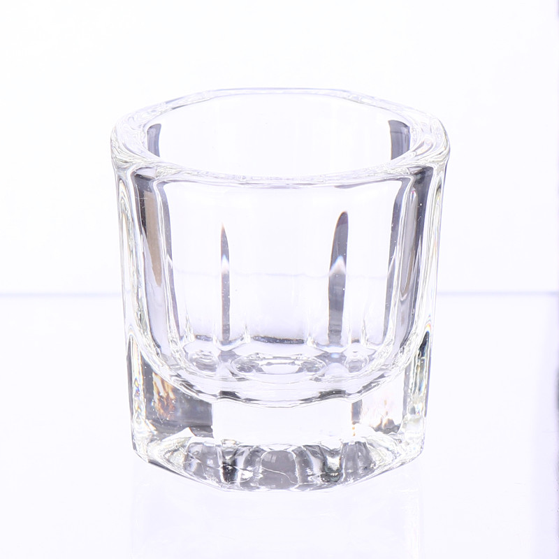Glass Crystal Bowl Cup Dappen Dish Arcylic Nail Art Liquid Powder Container