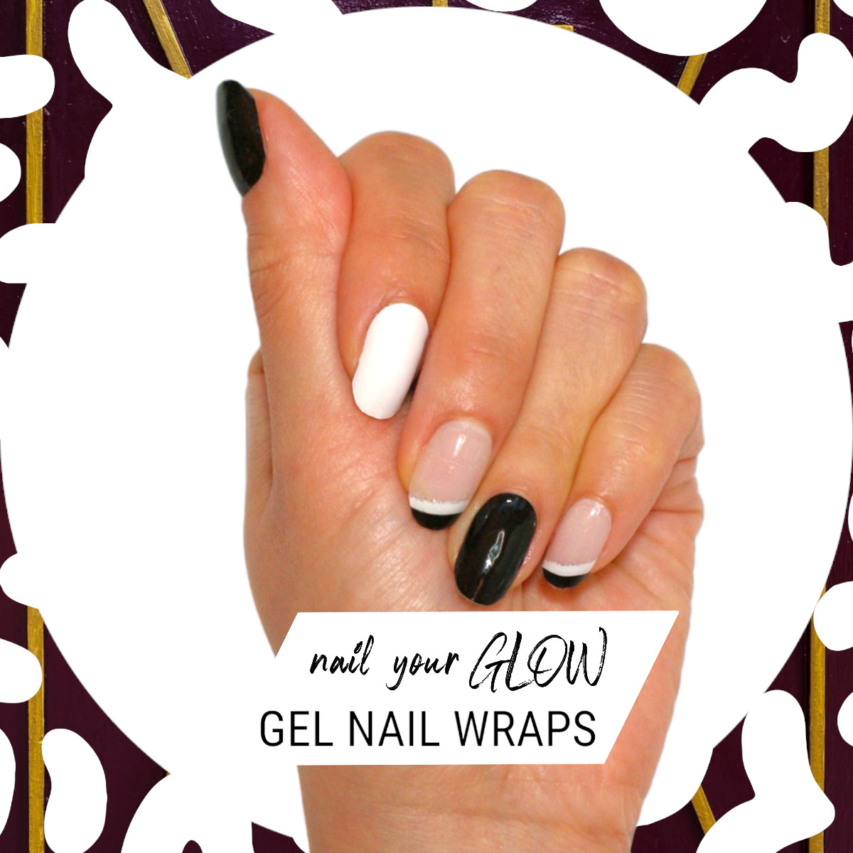 20 Gel Nail Wrap Stickers, Shimmer Sparkly, Semi Cured UV/LED, Nail Art Design