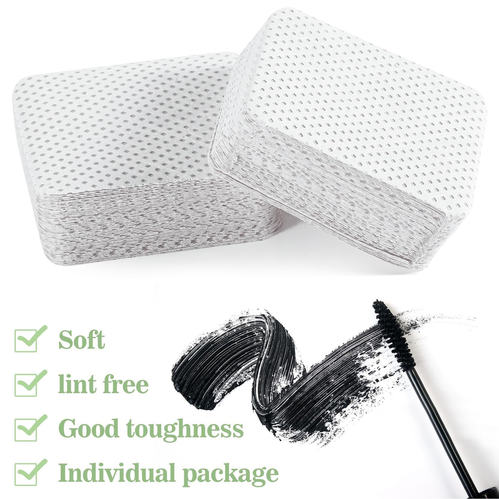 MAQIHAN 1200 Lint Free Nail Wipes – White Acetone Polish one size,