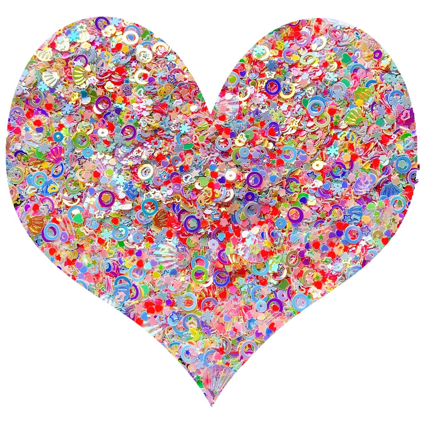 Heart Star Butterfly Craft Sequins Holographic Nail Glitte Confetti Shell Sno…