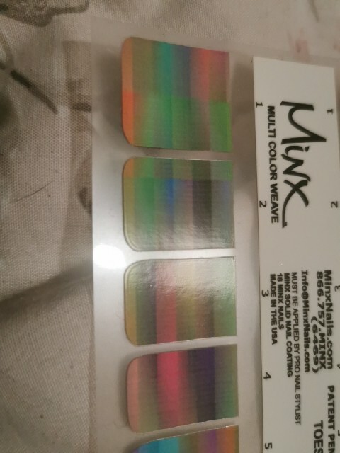 Multi Colour Weave (toes) MINX PROFESSIONAL NAIL WRAPS NEW SALON QUALITY