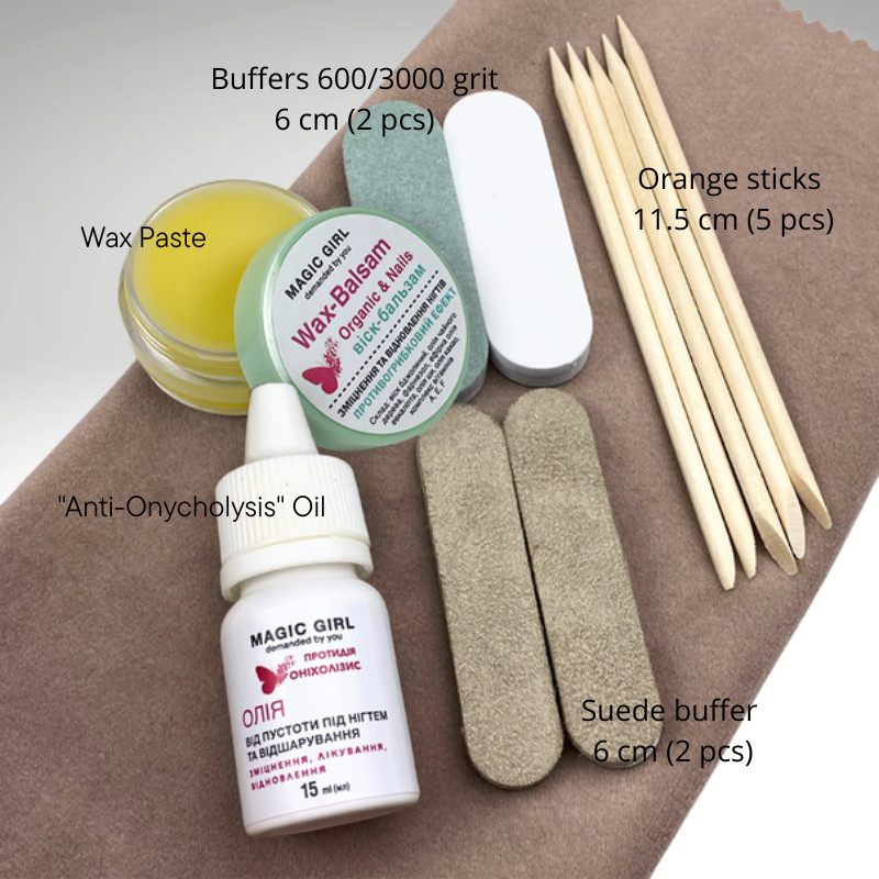 Nail Plate Recovery Set with Wax and Oil Repair after gel polish