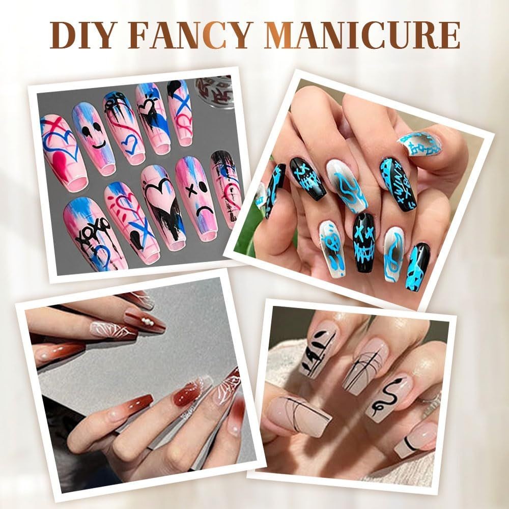 DIY Nail Art Polish Pen 3D Painting & Outline Brush for Beauty Manicure Decor