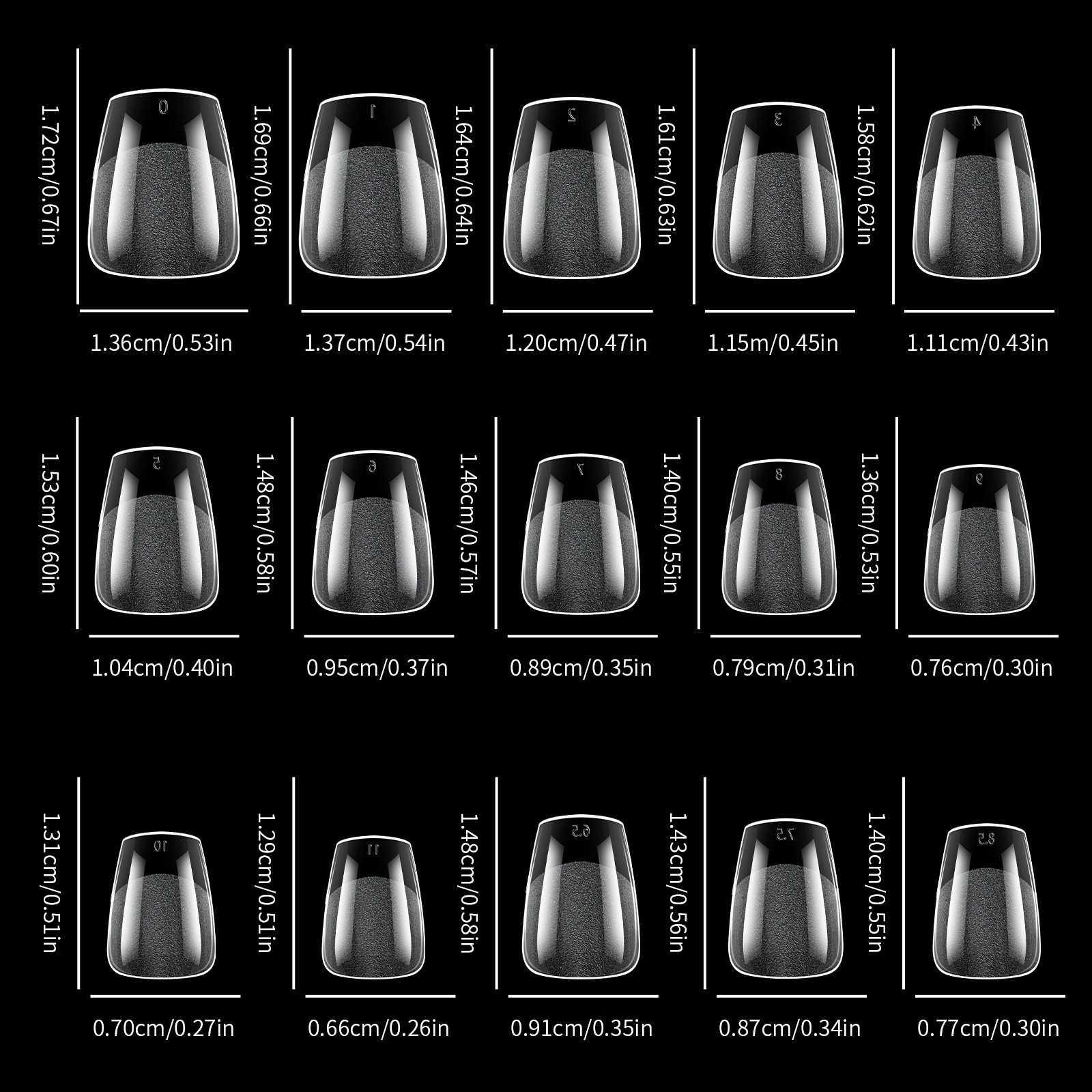 Soft Gel Tips 360PCS Full Cover Fake Nails Almond/Coffin/Oval/Square Nail Tips