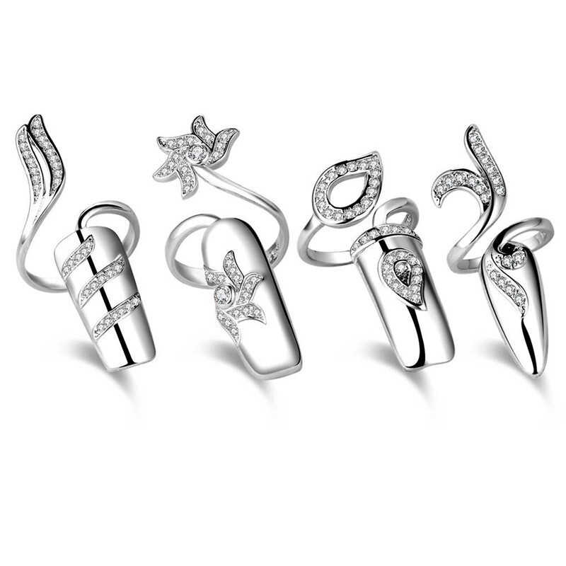 Fingernail Ornament Unique Creative 2pcs Korean-Style Temperament Nail Ring