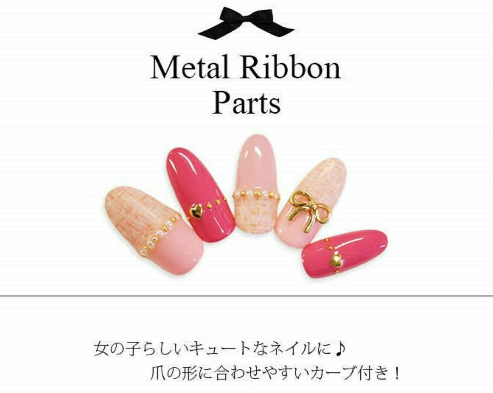 20Pcs New 3D Nail Art Solid Rose Gold Alloy Metal Cute Bow Ribbon DIY Decoration