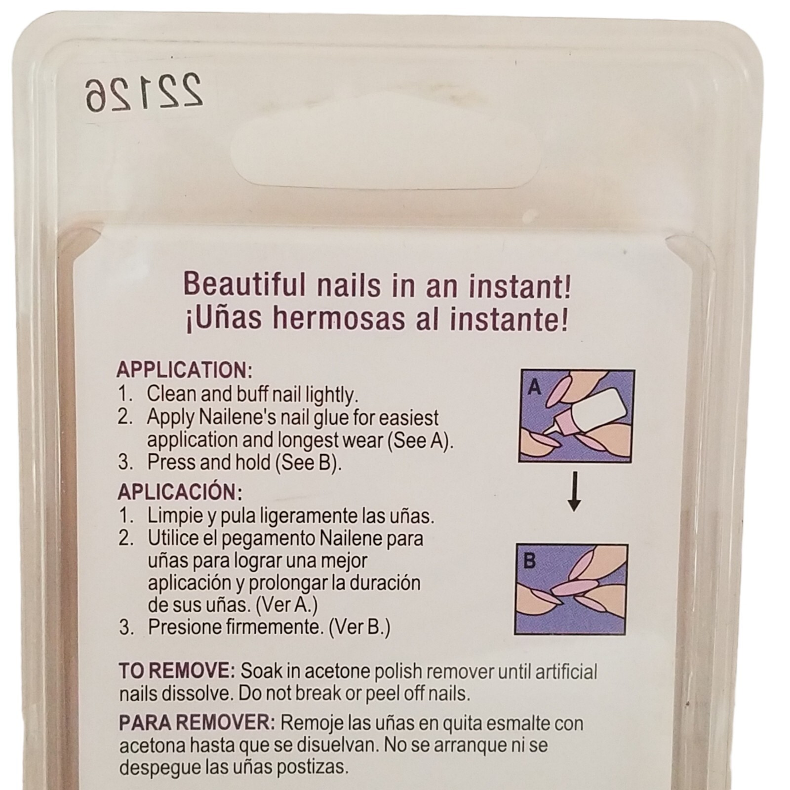Nailene DAILY WEAR NATURALS Active Length Salon Quality 24 Nails 22126 NO GLUE