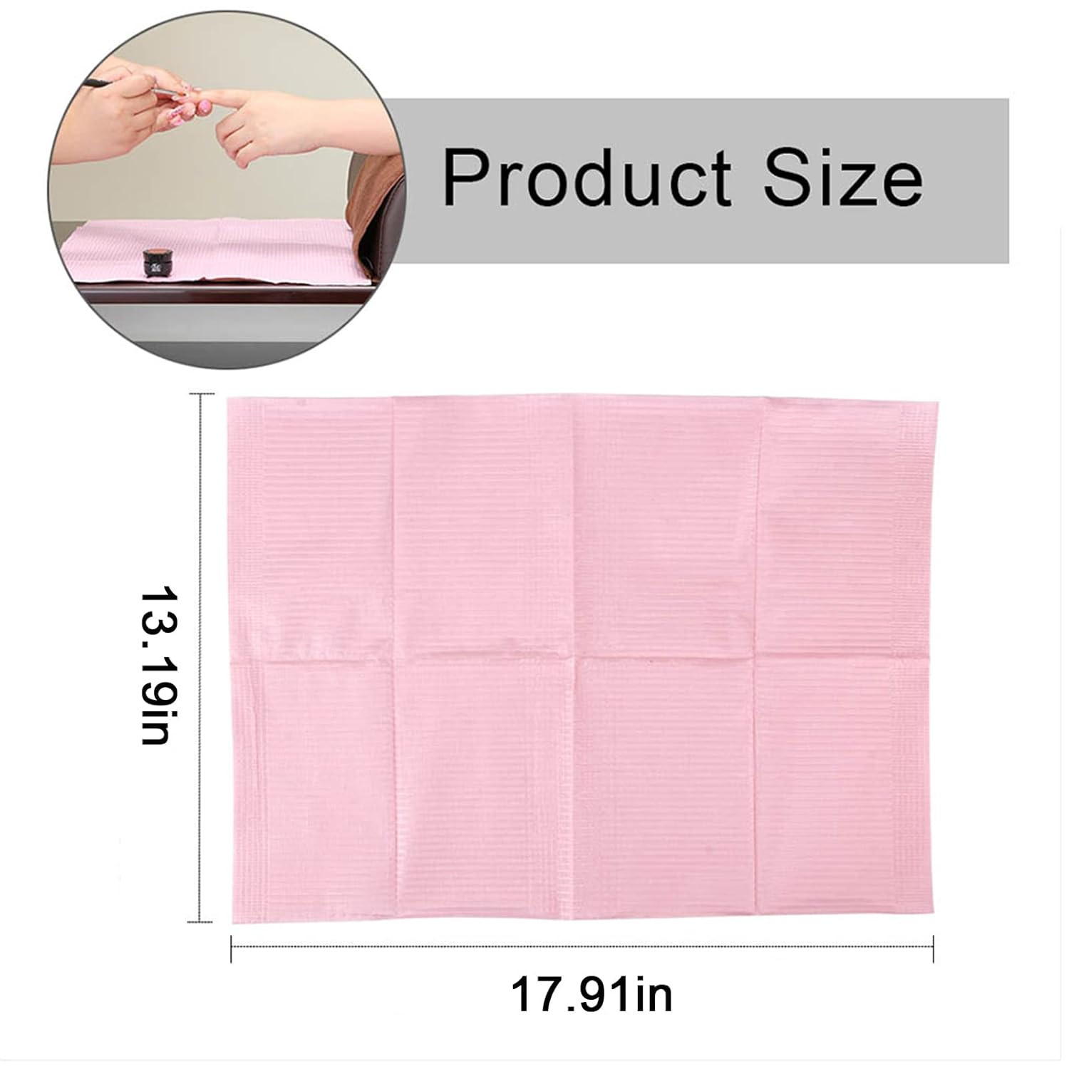 125PCS Disposable Nail Art Table Towels Mat 13″ X 17″ Waterproof 3 Ply Nail Art