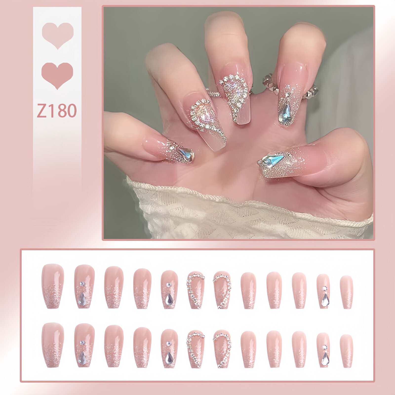 Glamnetic Reusable SPRINKLES 24 Nails, Glue, File, Stick, Alcohol