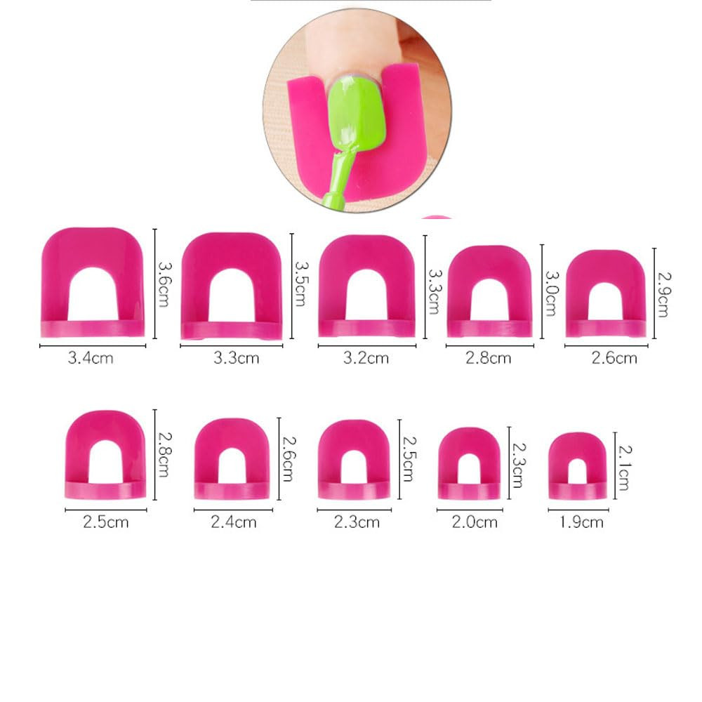 26pcs U-Shape Nail Polish Protectors Reusable Finger Cover Stencils for DIY LOT