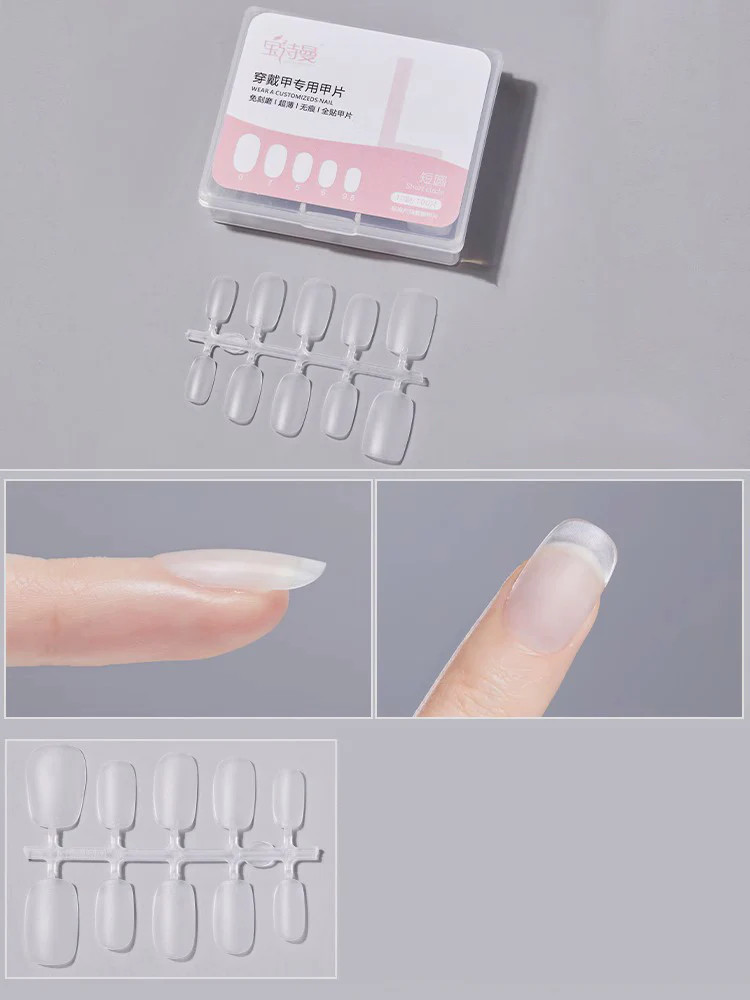 Short Round Wearable Nail Tips