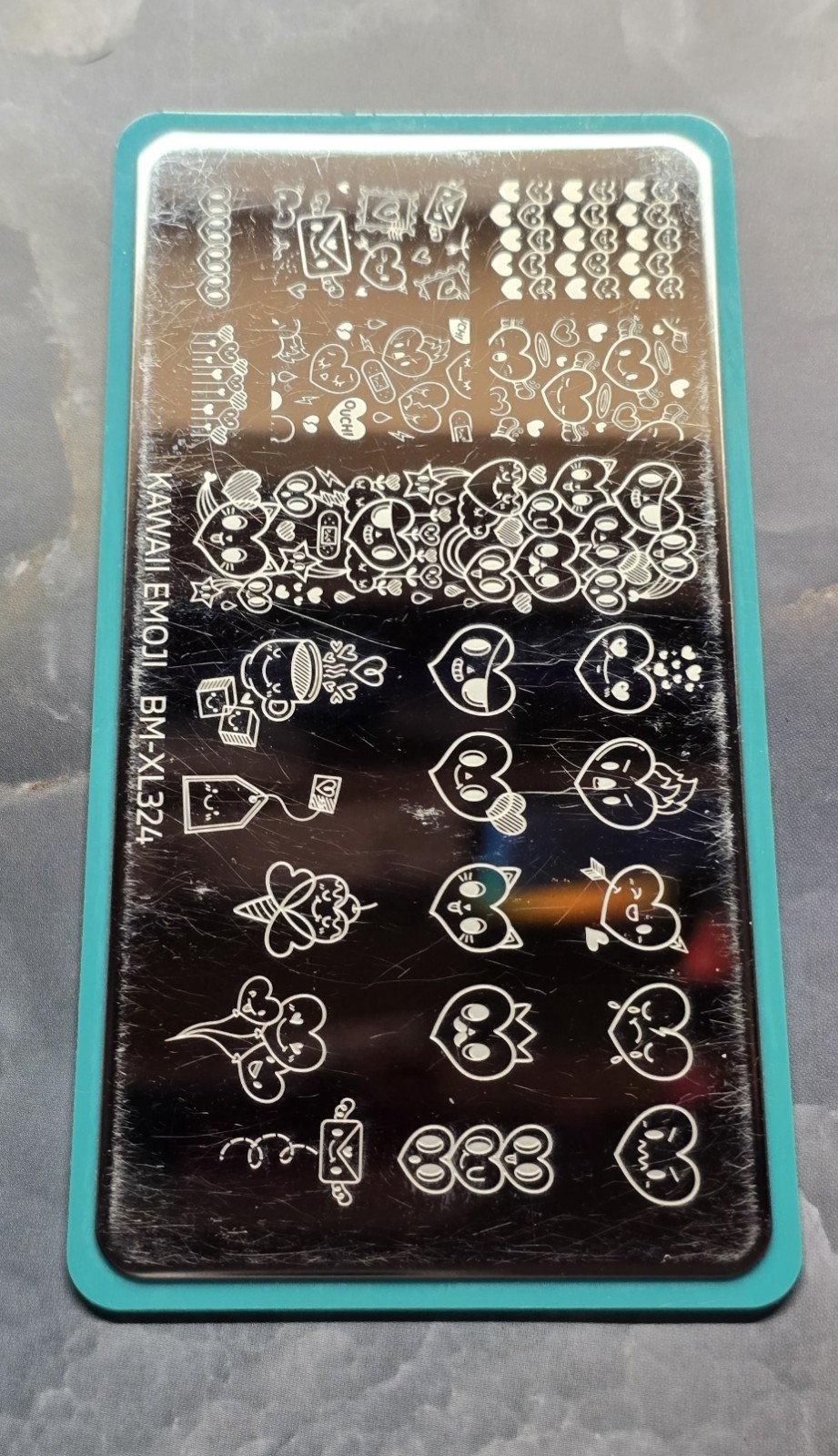 Maniology Bundle Monster BM-XL324 Kawaii Emoji Heart Valentines Nail Stamp Plate