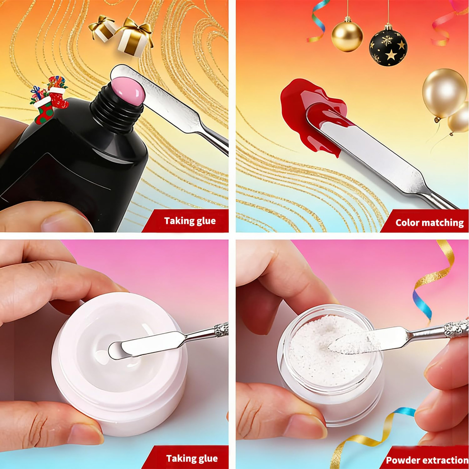 Dual Ended Gel Nail Brush Set, Nail Sculpting Tool for Poly Extension, Sculpture