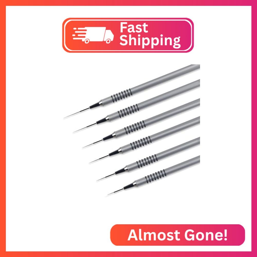 Nail Art Liner Brushes，6Pcs liner brush for nails gel Tiny Details, Fine Drawing