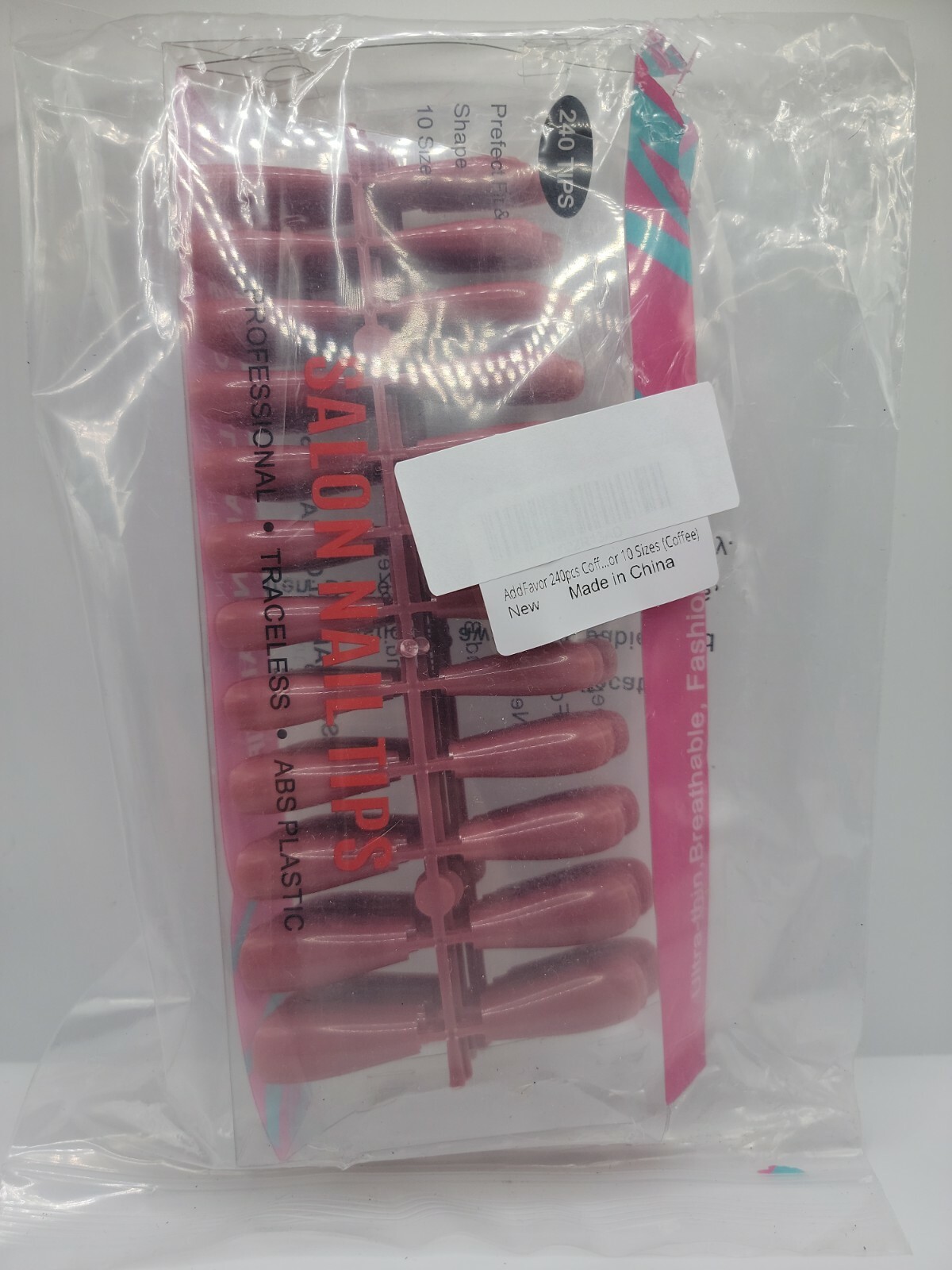 240pcs Coffin Press on Nails Long False Nails Ballerina Full Cover Coffee