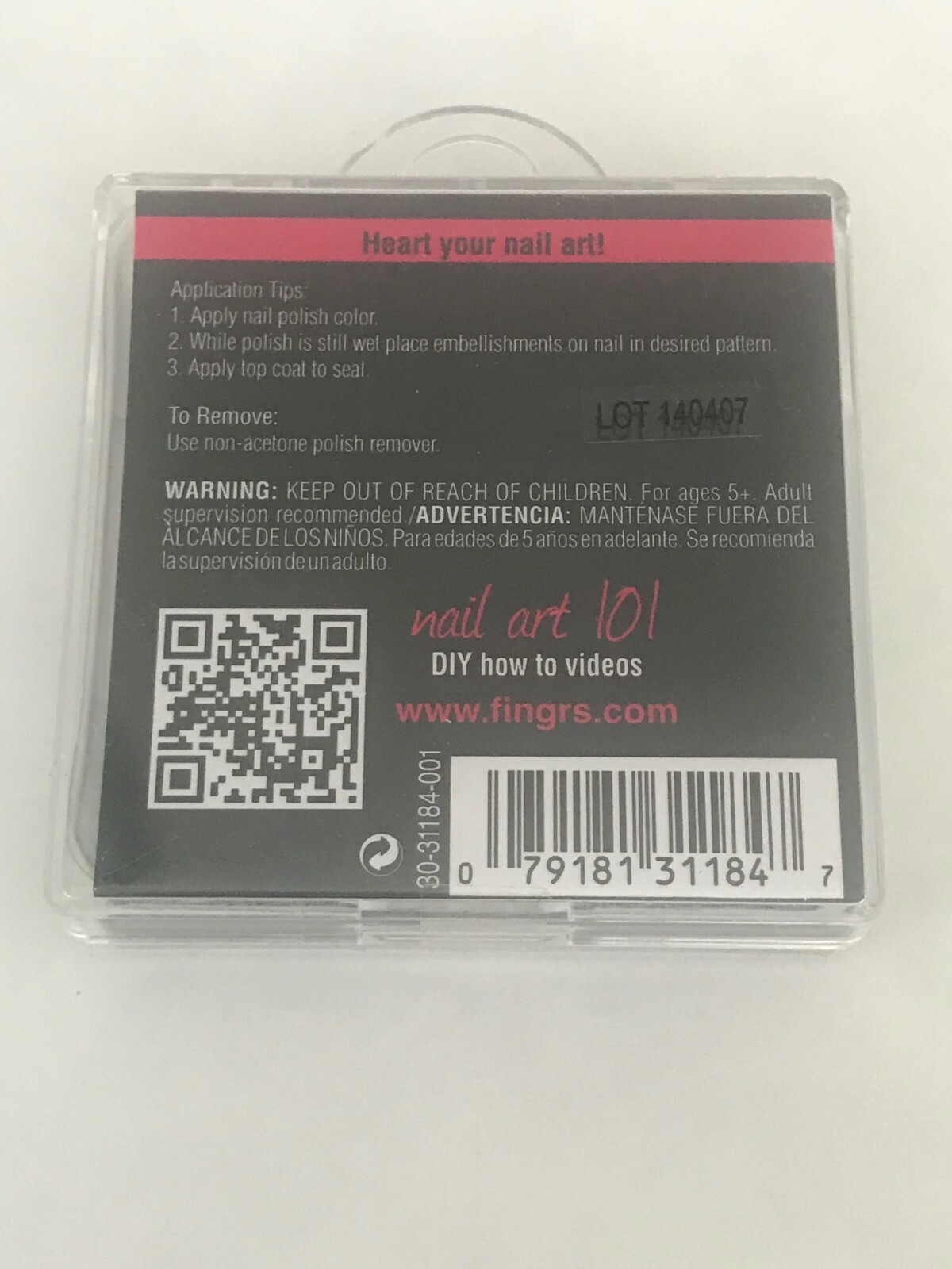 Fing’rs Heart 2 Art Finger Nail Art Embellishments Kit #31184 Embellish Me!