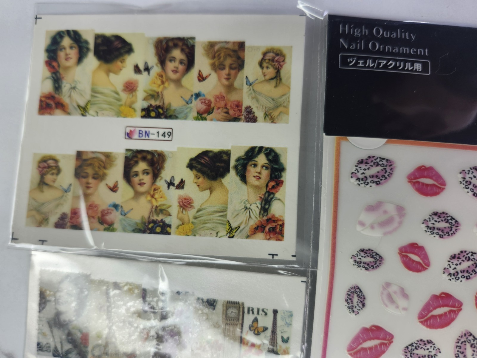 Nail Art Water Transfer Stickers Flower Butterfly Decals Tips Decoration 6pcs $8