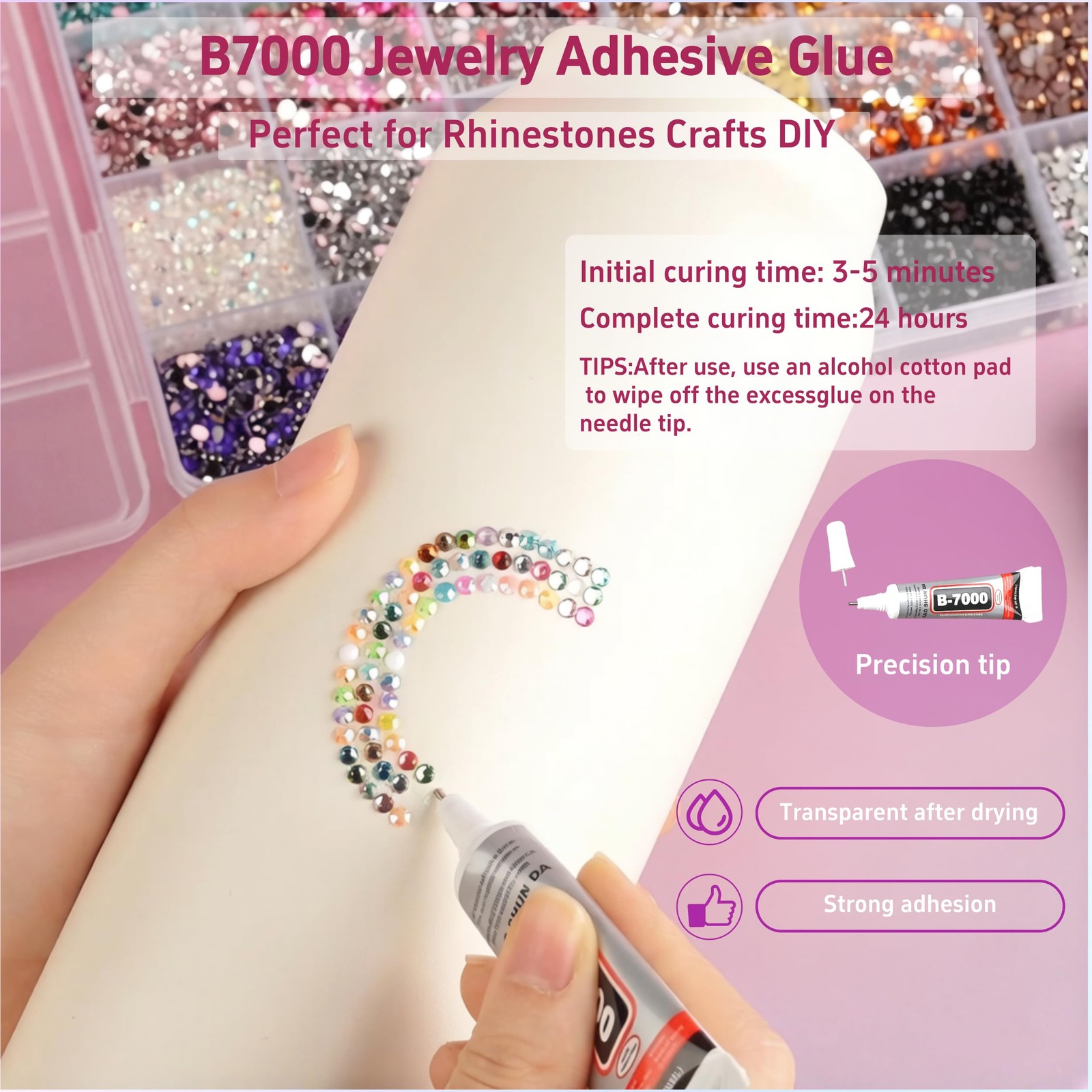 40 Colors Rhinestones Bedazzling Kit, 40000Pcs 3mm Flatback Rhinestones for B…