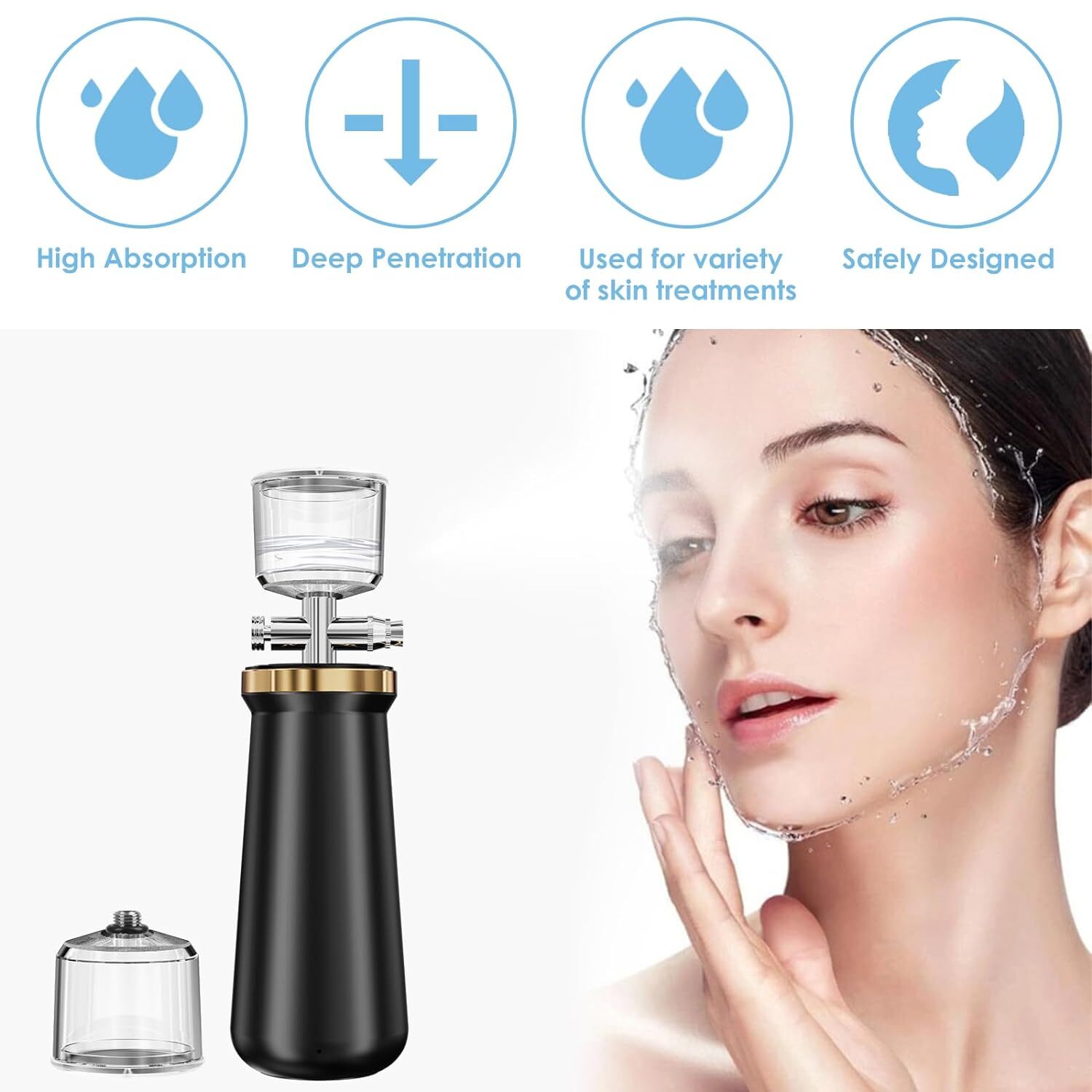 Mini Portable Rechargeable Airbrush-Makeup Kit with Air Compressor for Makeup