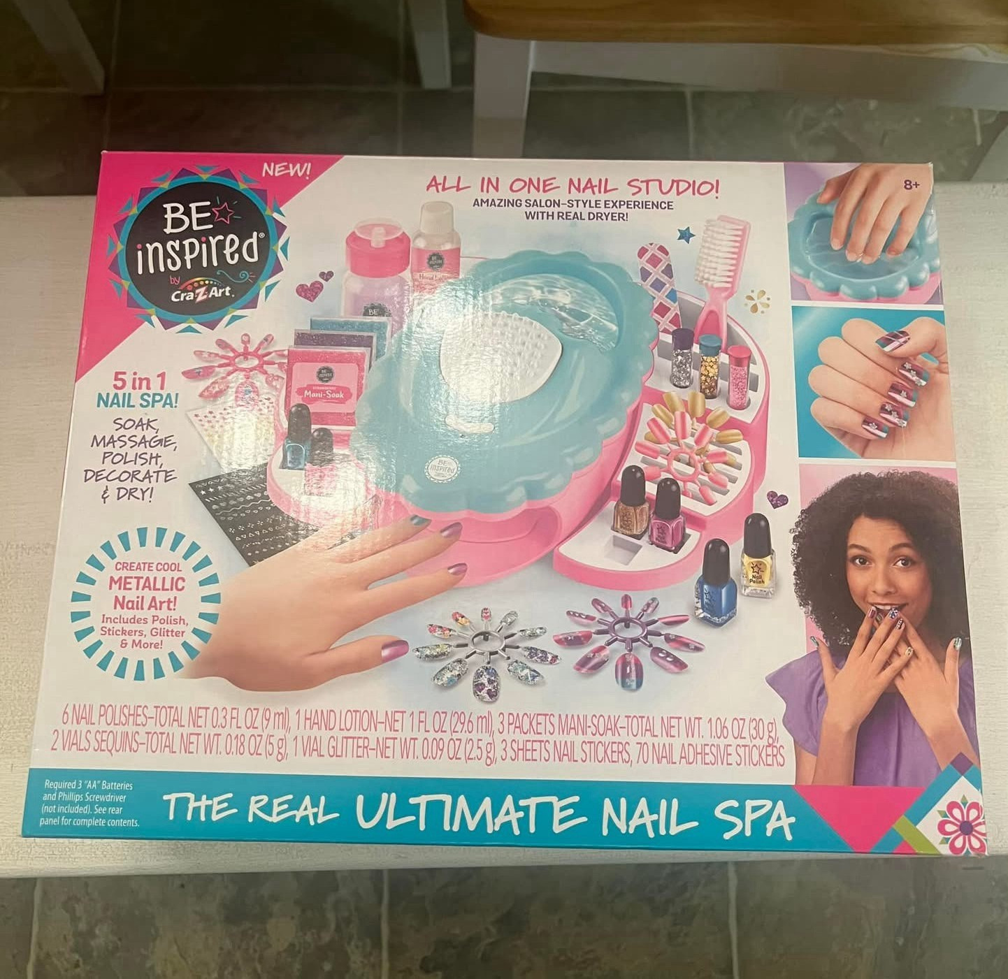 Cra-Z-Art Be Inspired Real Ultimate Nail Spa Kit All-in-One Studio w/ Dryer