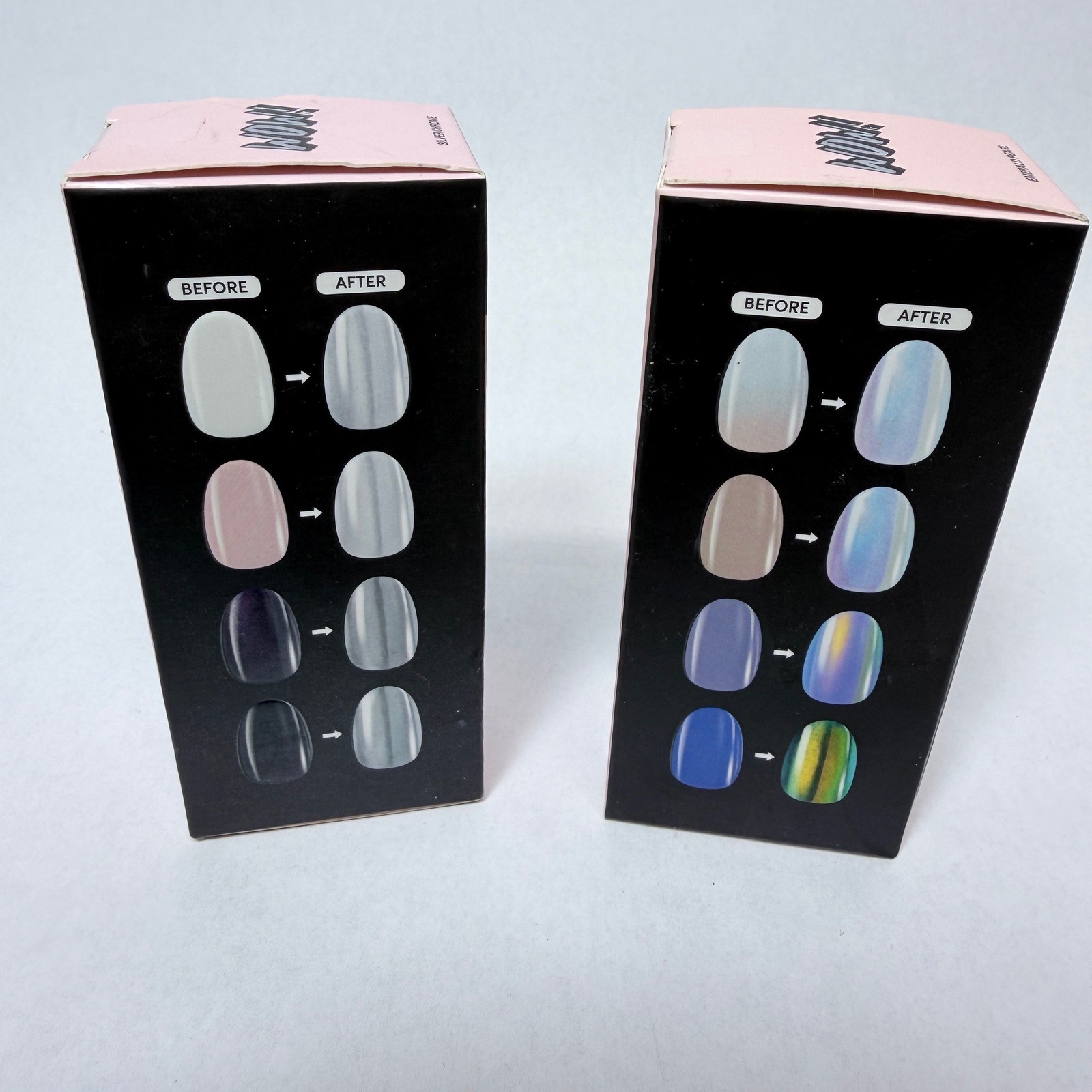 Dashing Diva Chrome Powder Kit Set Silver Chrome Emerald Pearl DIY Nail Art 2pk