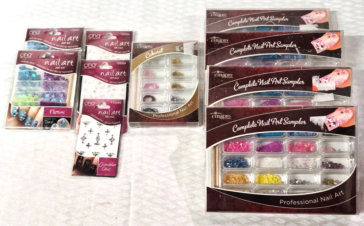 Cina Loose Gem Nail Art Decals Professional Nail Art Gems Sequined 10 PIECE LOT!