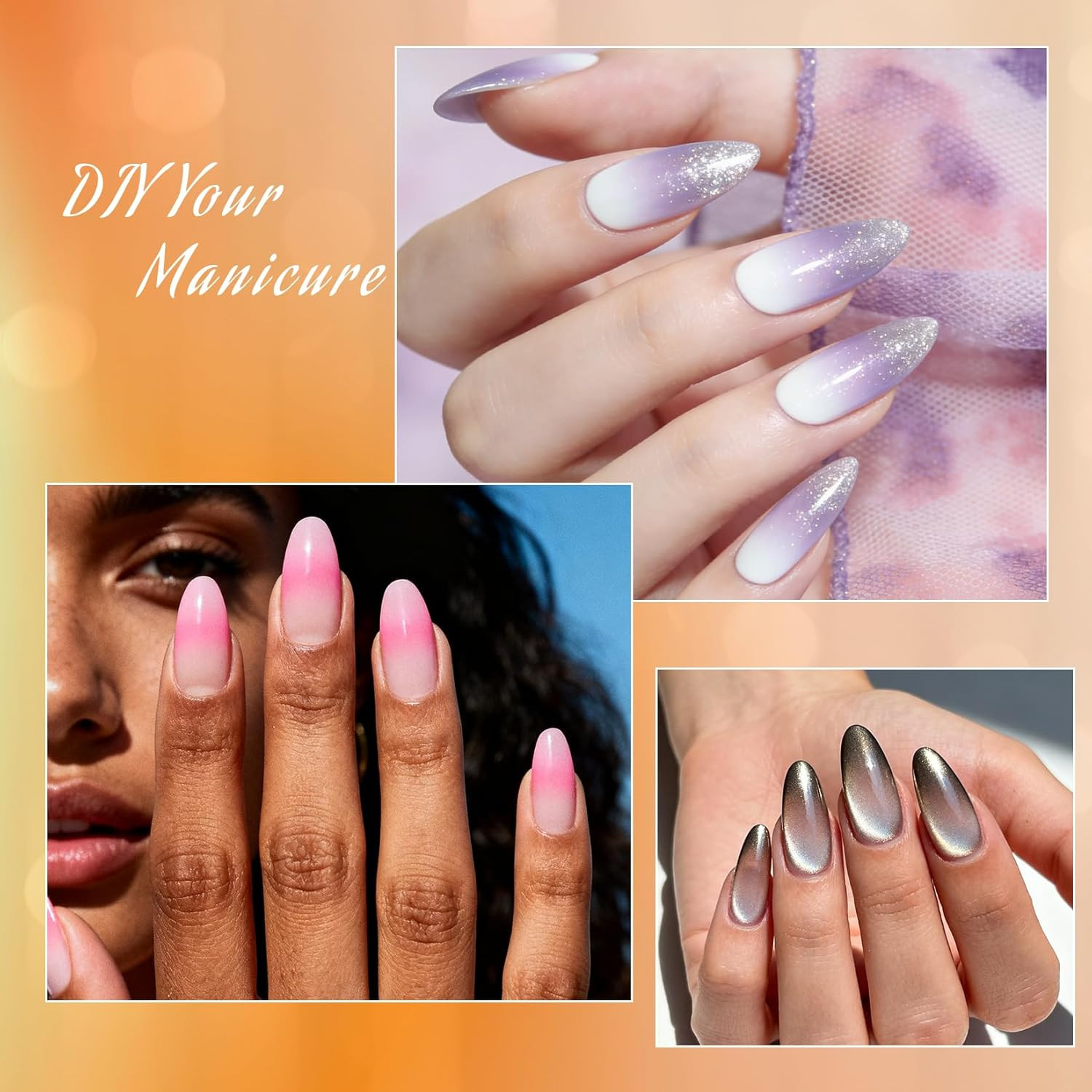 Short Almond Nail Tips 240PCS Half Matte Soft Gel Nail Tips 12 Sizes Short Almon