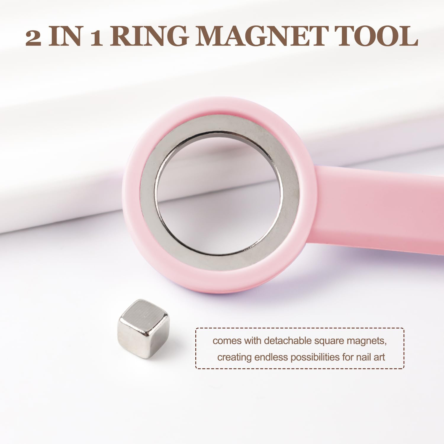 New Ring-Shaped Cat Eye Magnet for Nails, 2-In-1 Circle Nail Magnet Tool | Hollo