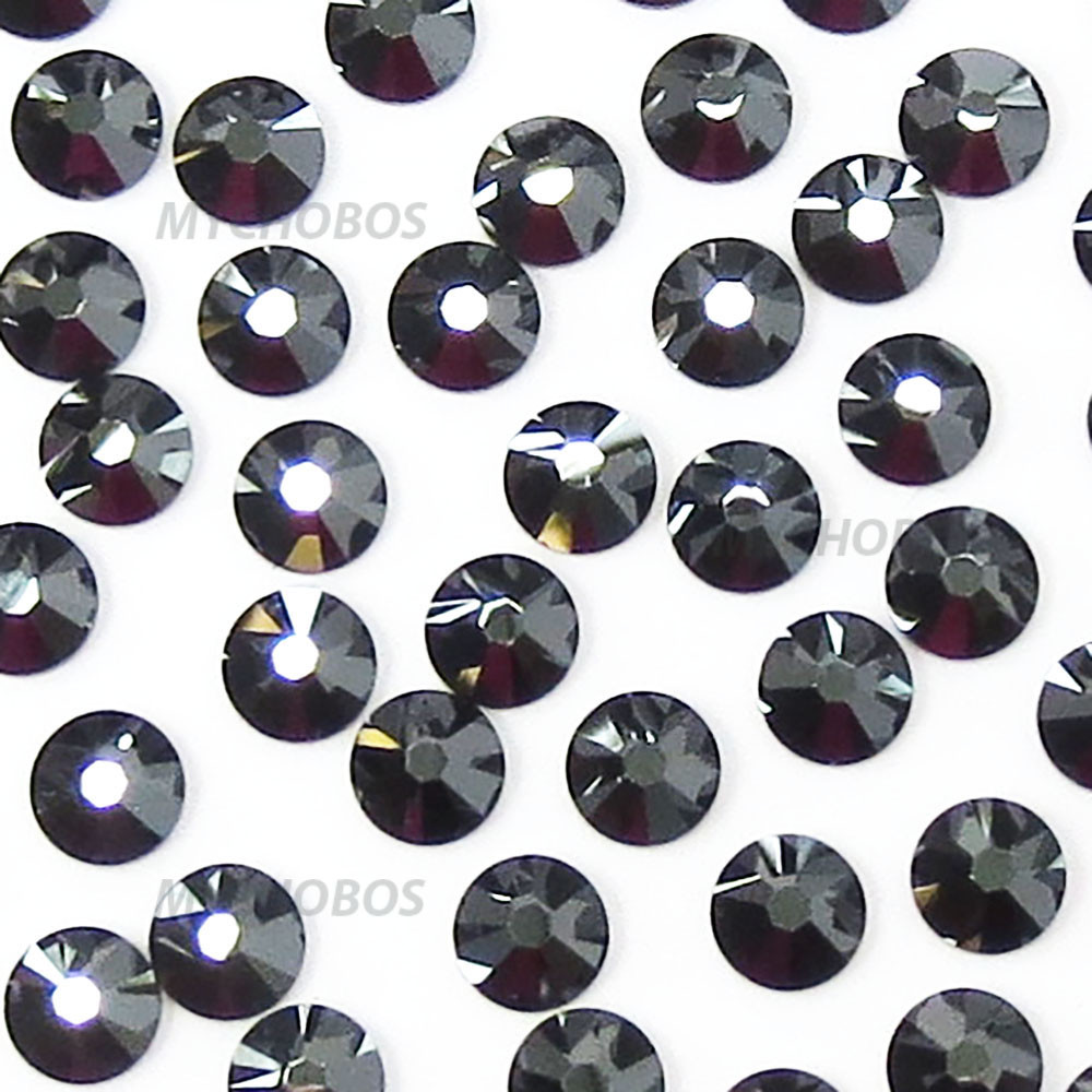 Swarovski 2058/2088 crystal flatback rhinestones 144 pcs JET HEMATITE (280 HEM)