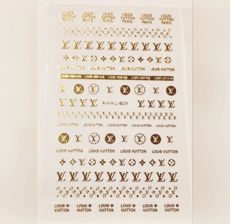 NWT NAIL ART DESIGN SELF-SEAL STICKERS N°38 SOLID GOLD!