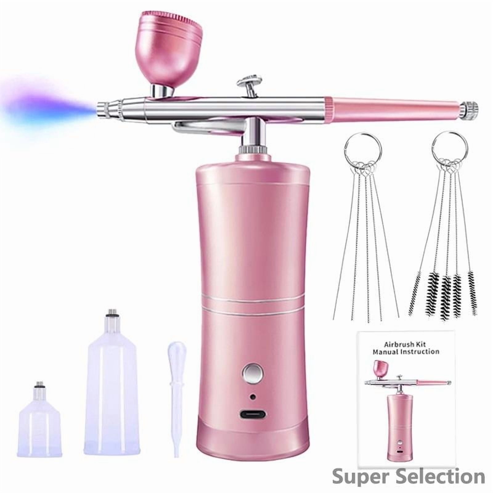 Portable Cordless Airbrush Kit With Compresso Rechargeable 3 Pressure Settings
