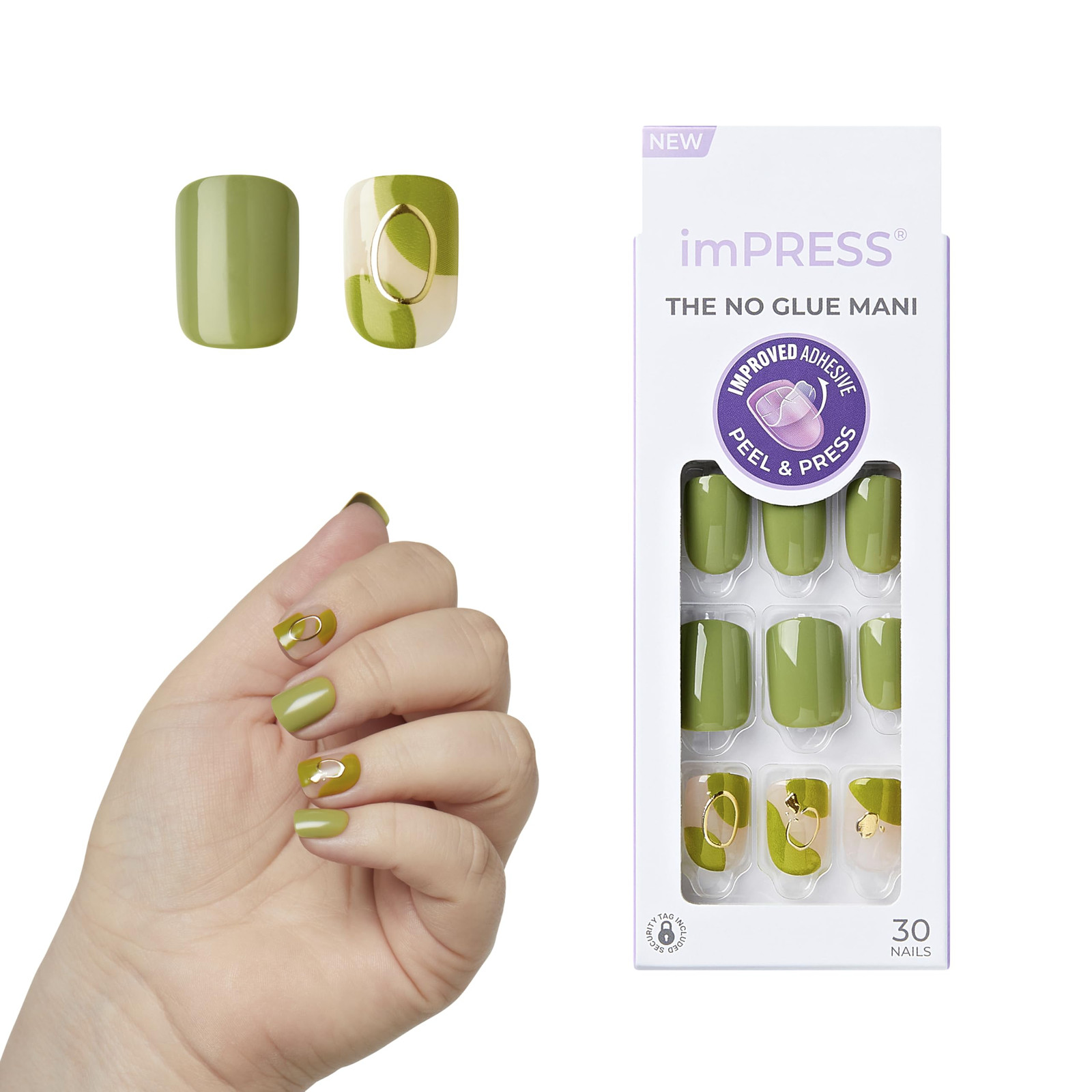 imPRESS Press On Nails 30 Count Salon Quality Easy Apply Chip Proof Waterproof