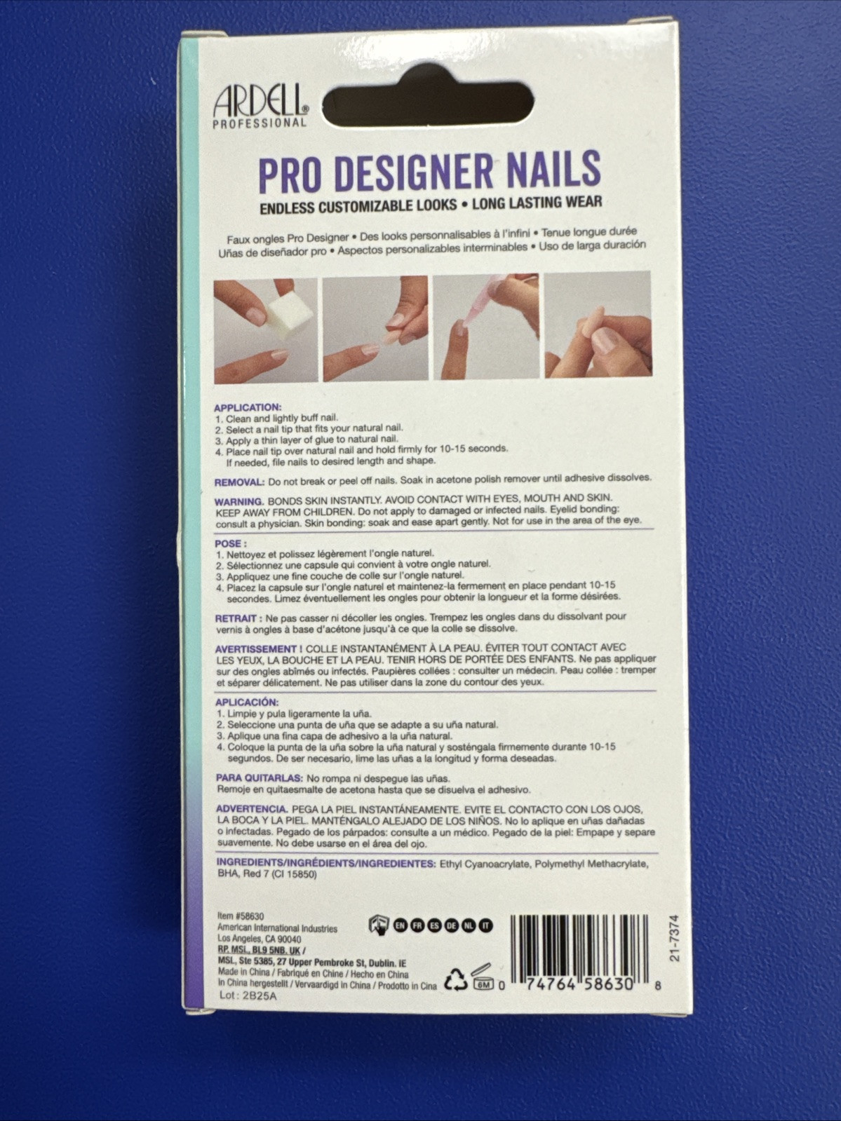 Ardell Professional Nail Addict PREMIUM, 24 Nails – CHOOSE SHADE!