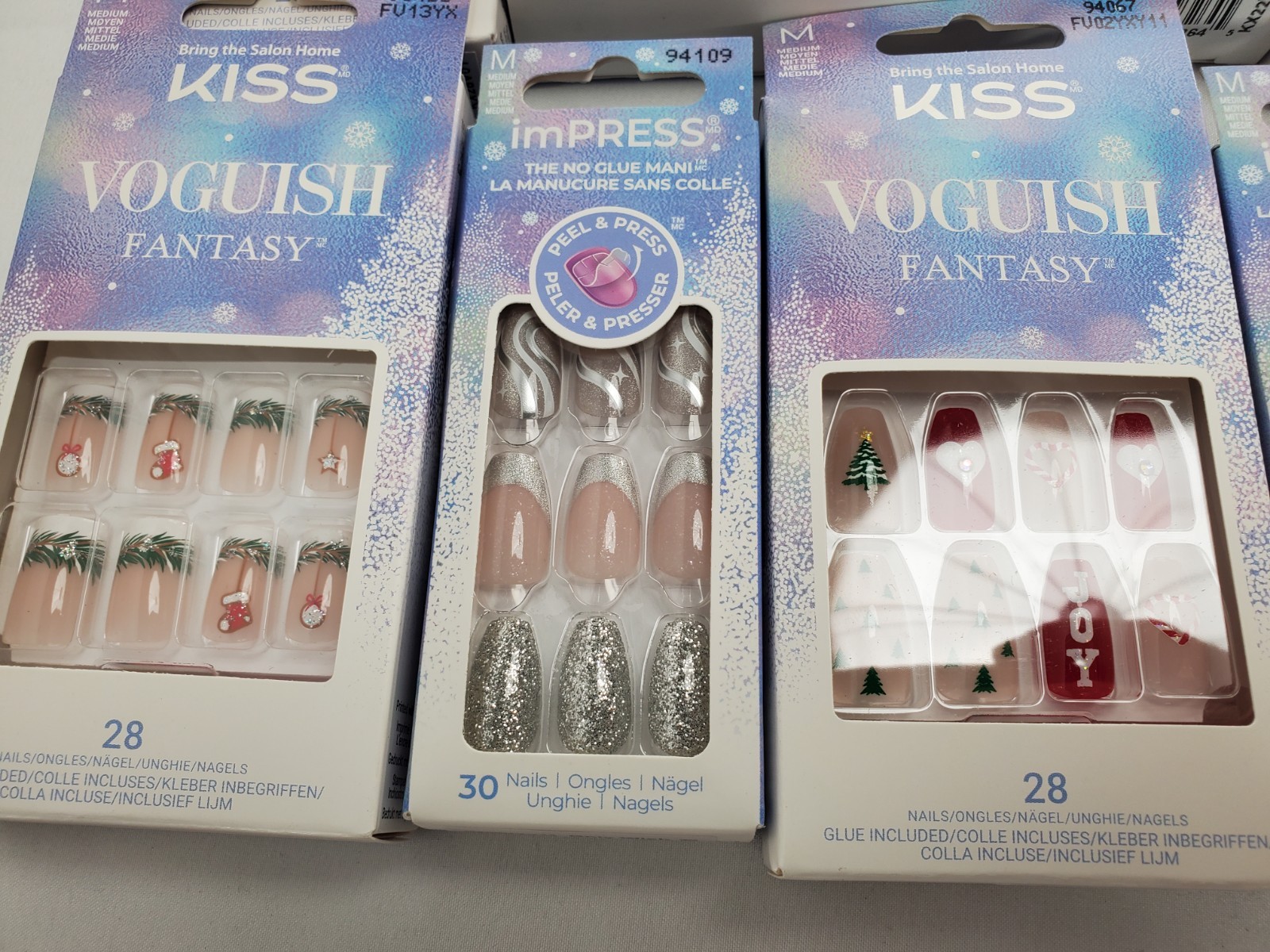 10x Packs Kiss Voguish Mini Impress Mixed Lot Holiday Christmas Press on Nails