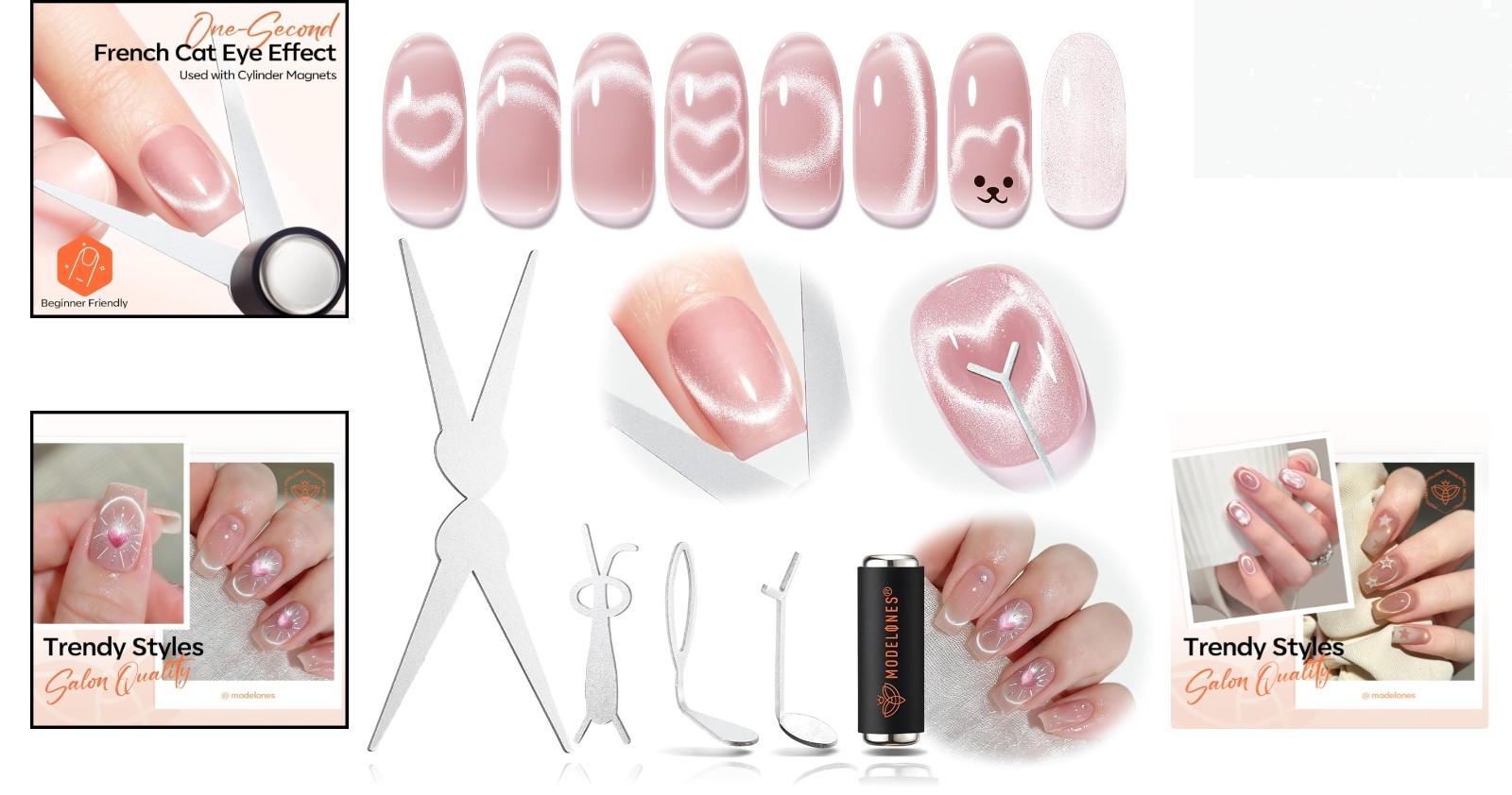 All-in-One Cat Eye Magnet Set for Professional Nail Effects & Techniques