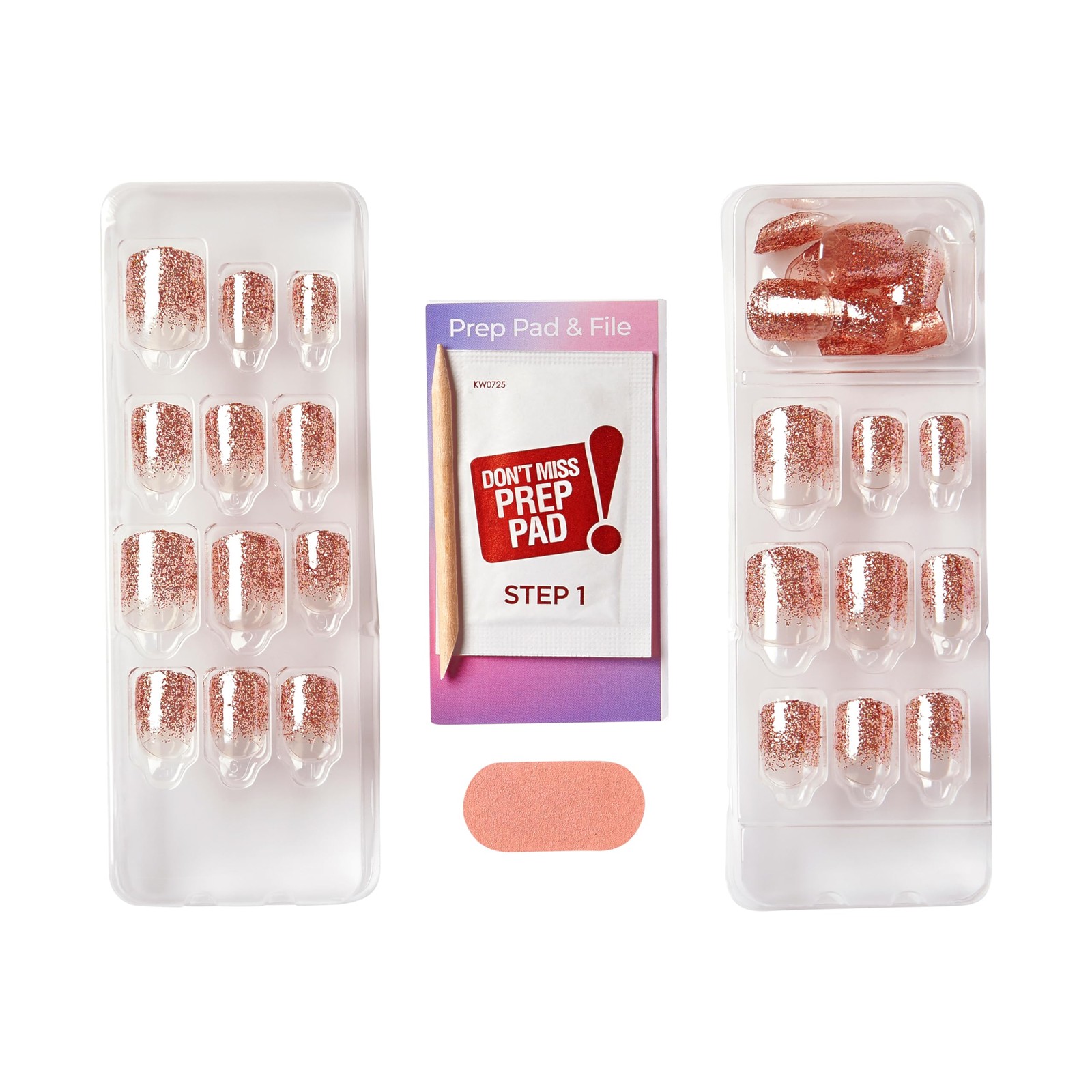 Kiss Impress No Glue Mani Press On Nails, Color Short Squoval, Light Neutral