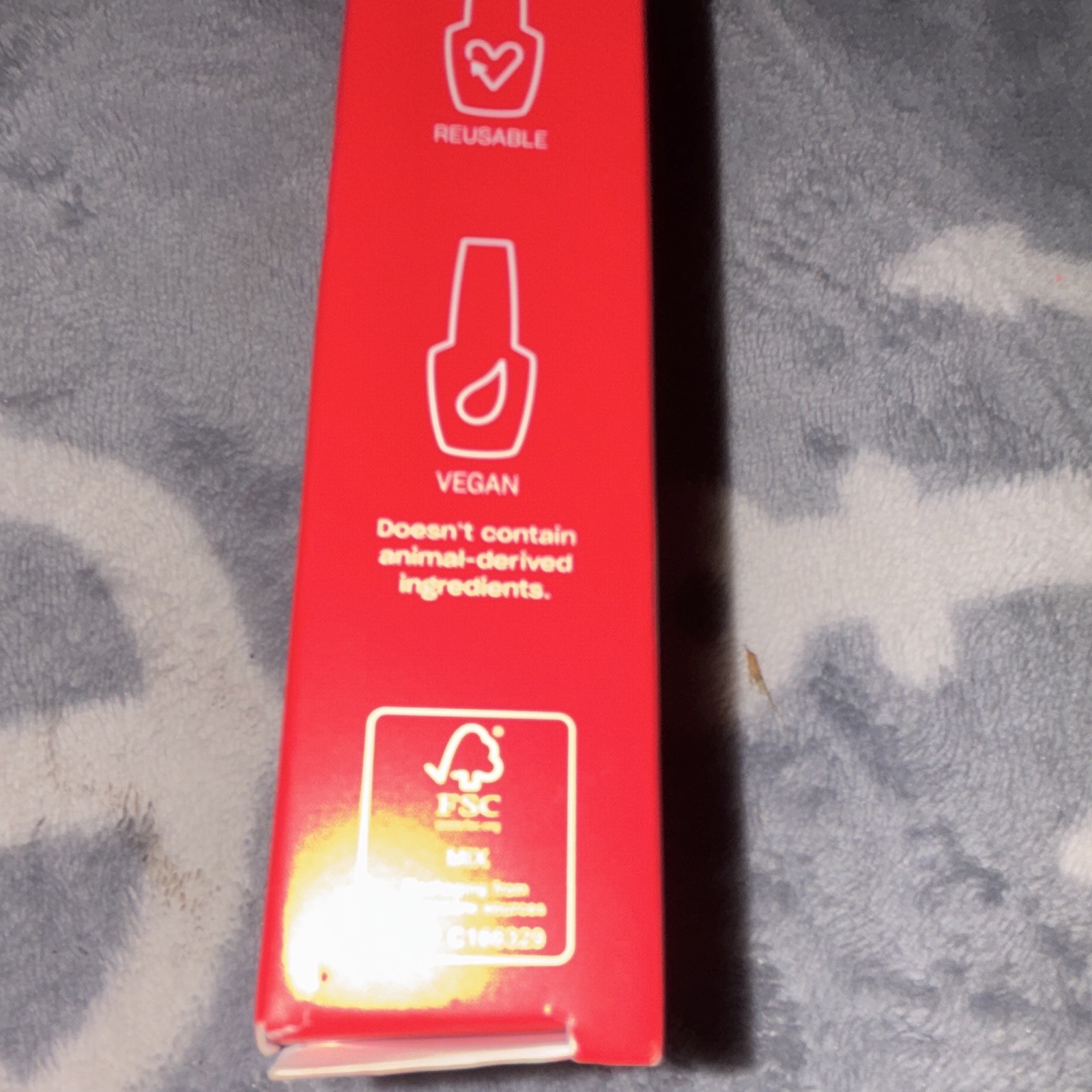 OPI Press On Nails Red Almond Long Shiny Reusable Vegan Full Cover Glue New