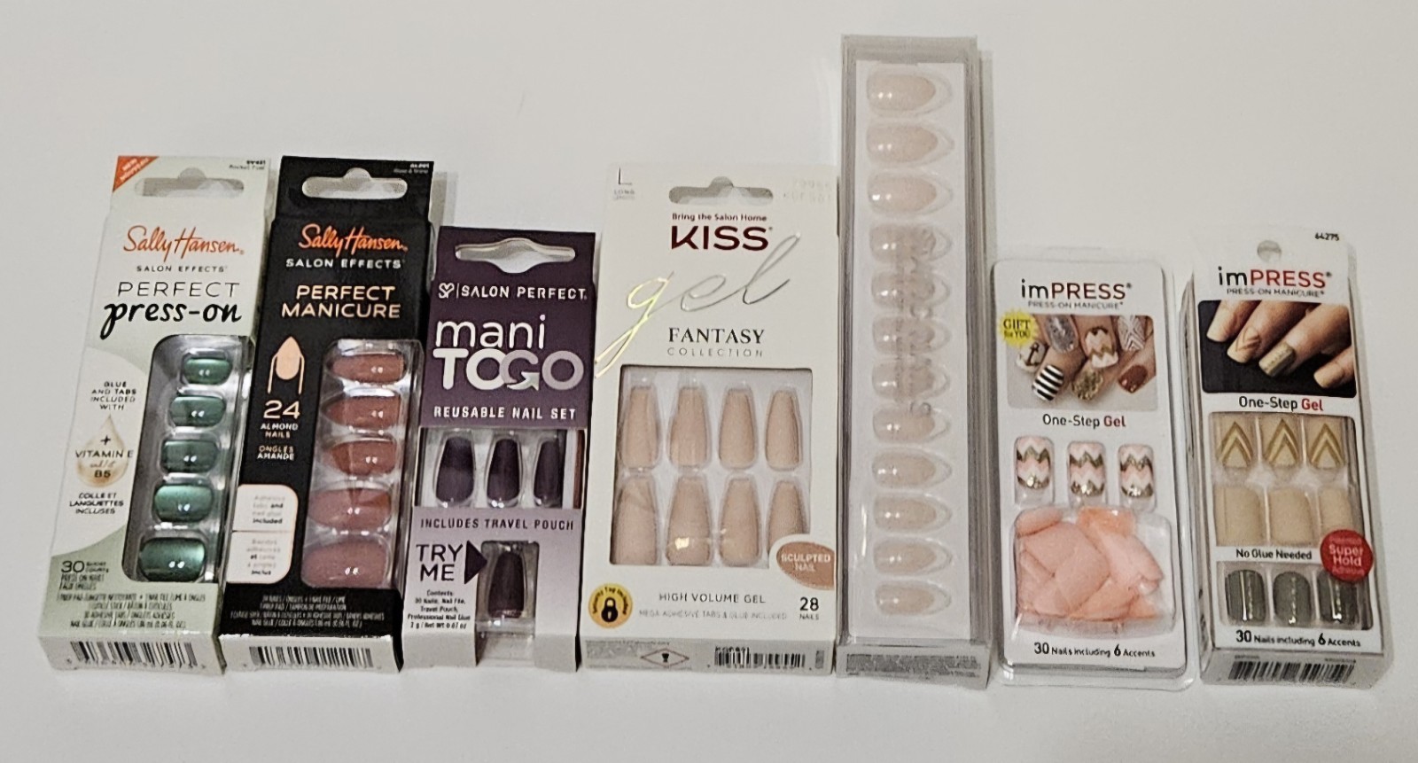 Misc. Artificial Nails – Brand New – 7 Packs – Brands Listed in Description