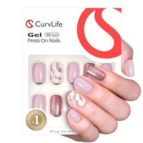 Press on Nails Short Square Acrylic Fake Nails with Apricot Nude Apricot