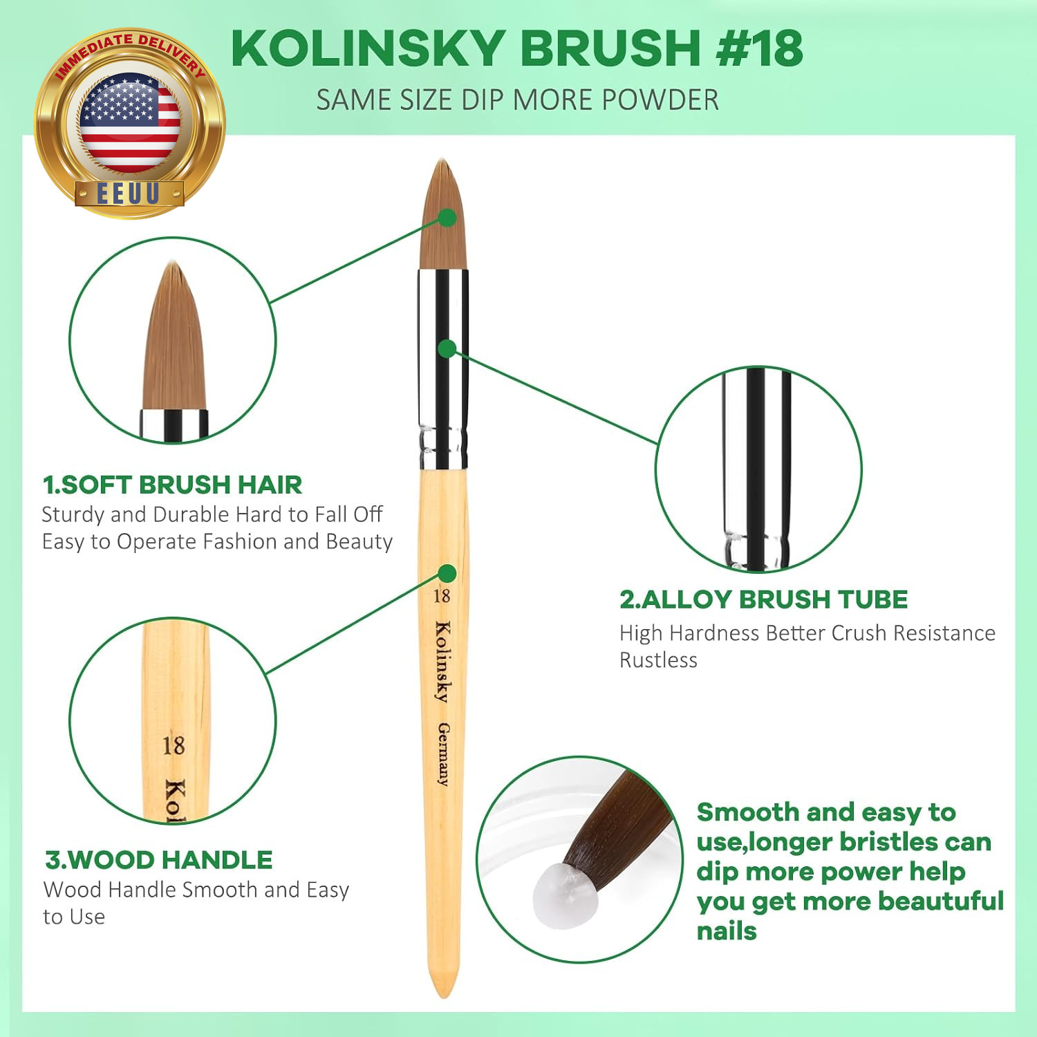 Acrylic Nail Kit Acrylic Powder and Liquid Set with Kolinsky Nail Brush, Lamp (N