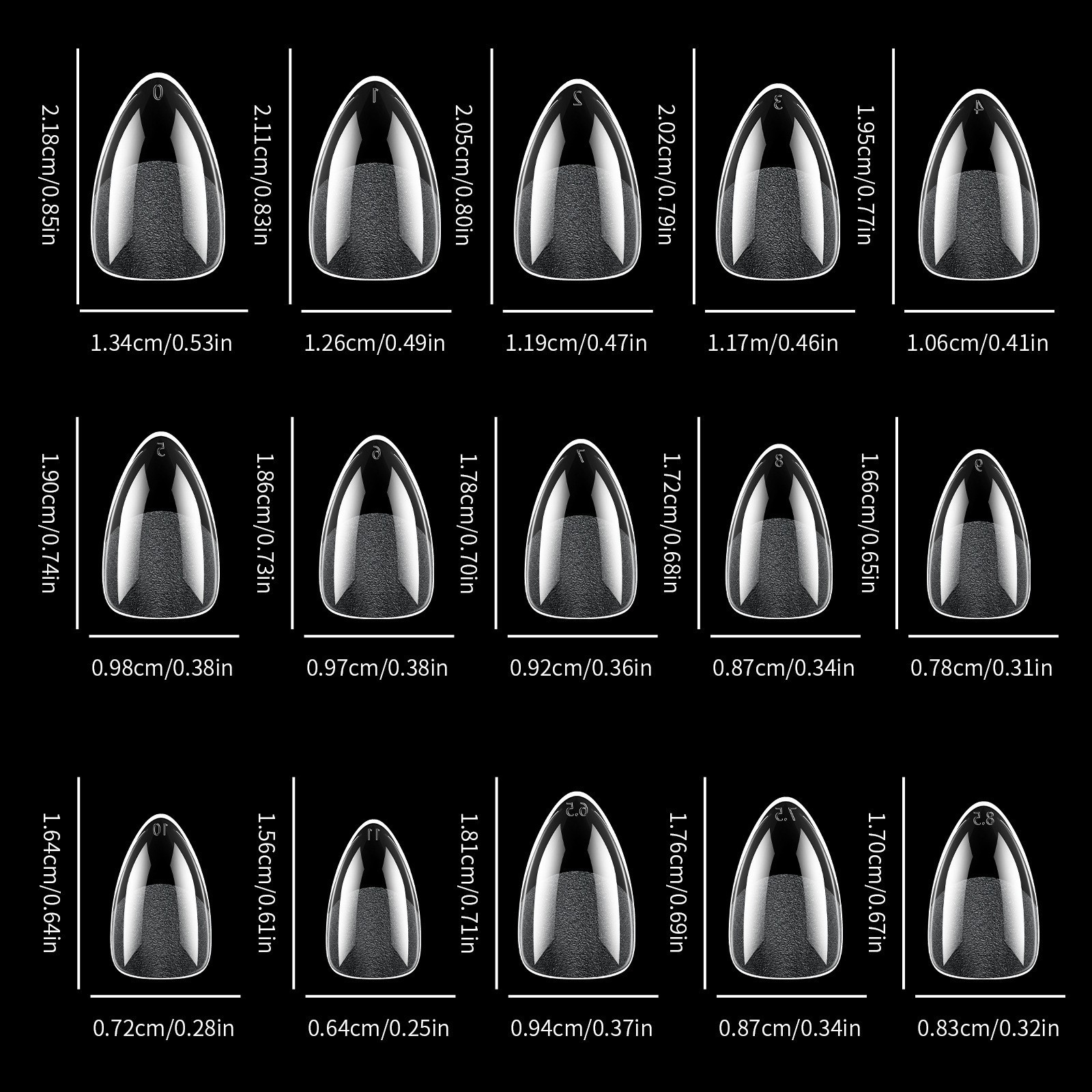 Soft Gel Tips 360PCS Full Cover Fake Nails Almond/Coffin/Oval/Square Nail Tips