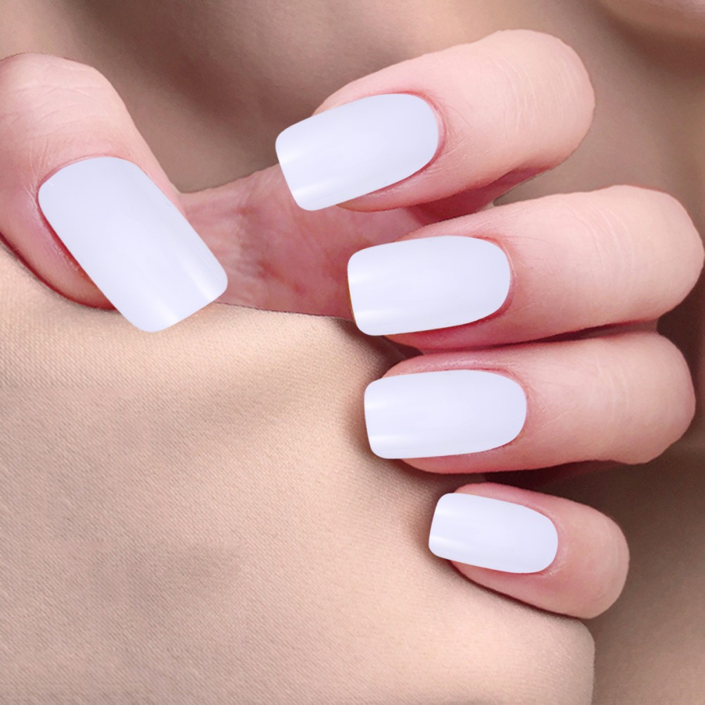 500Pcs Reusable ABS Artificial Tips Full Cover White Nails for DIY Nail Art