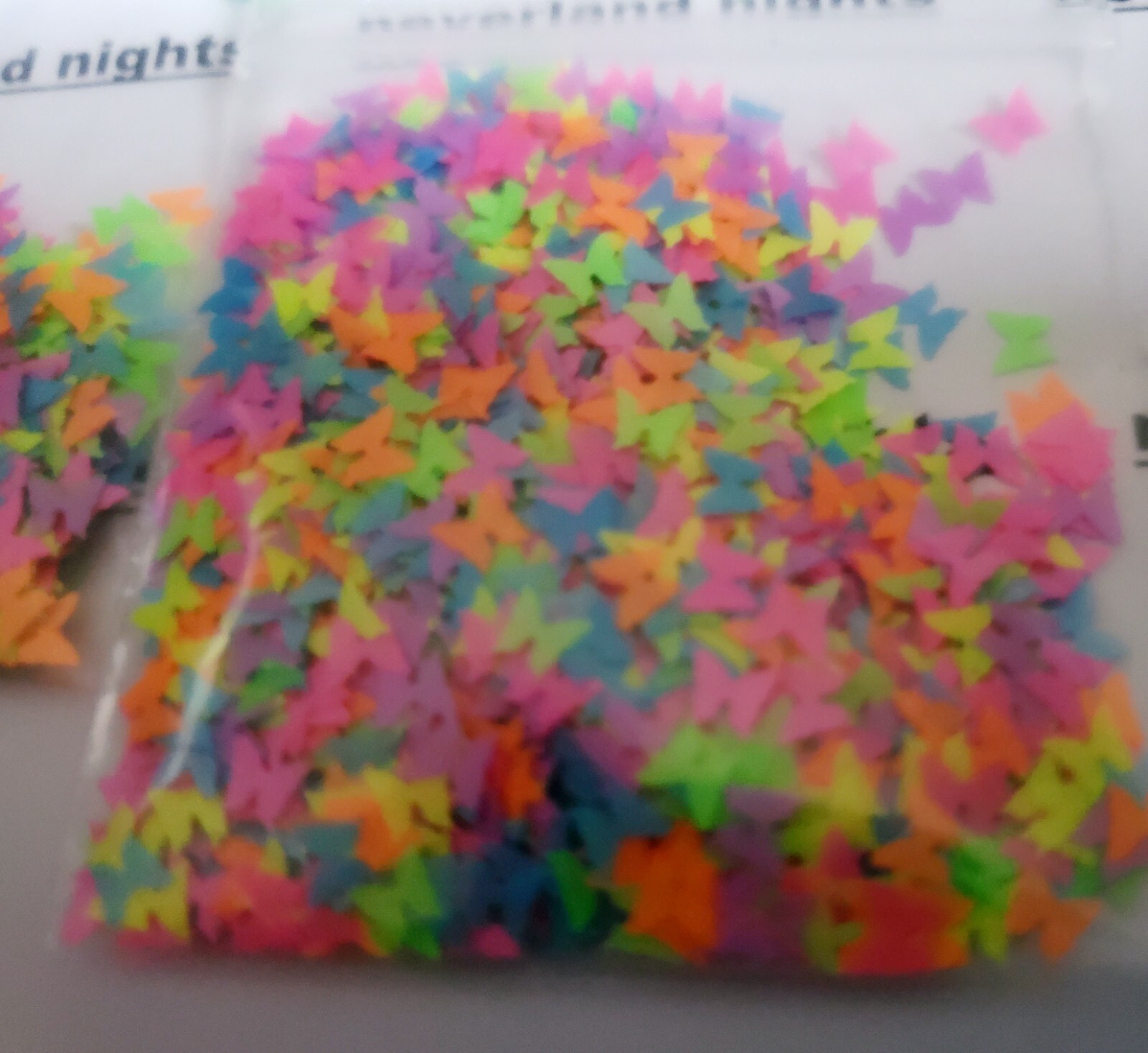 Neon Rainbow proud butterflies | mix of 3mm glitter