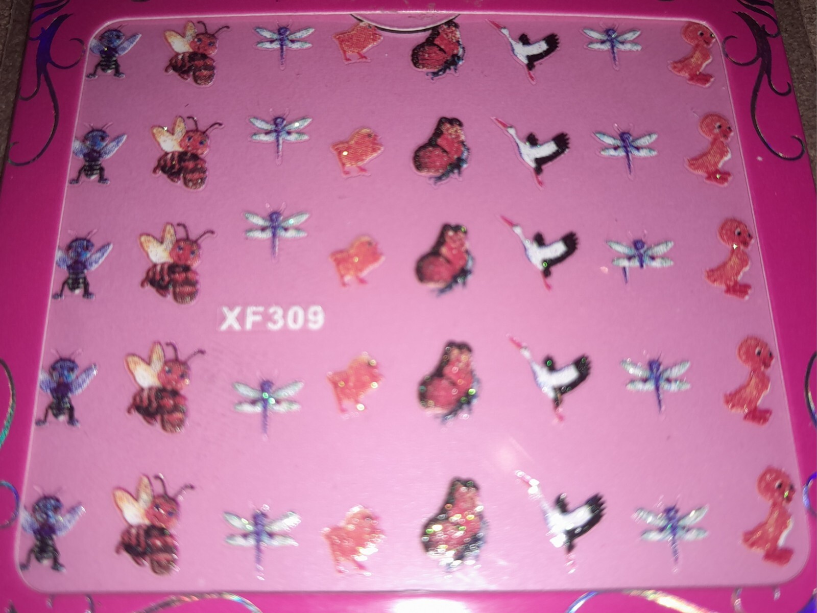 Kids Press On Nails LOT, Disney Tsum Tsum, HELLO KITTY, Fairy, Butterfly, Emoji