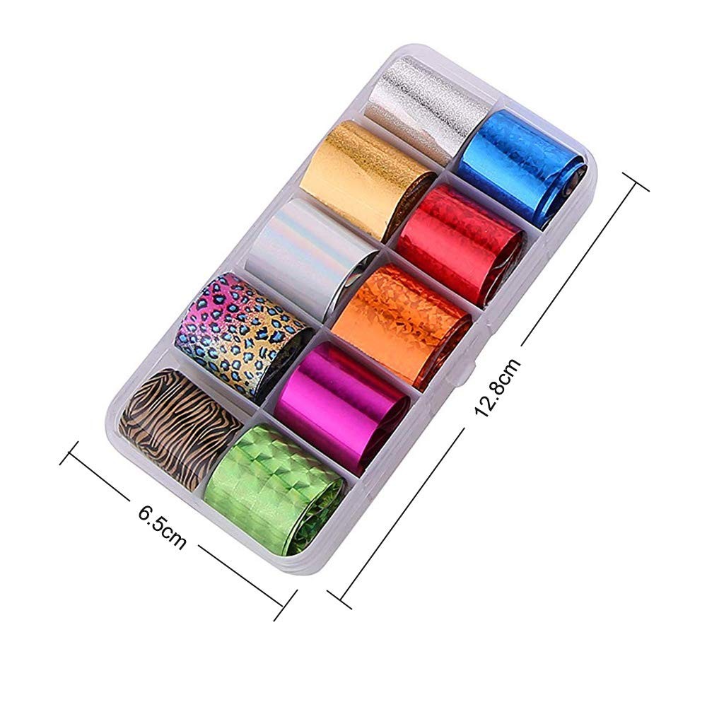 40 Rolls Starry Sky Nail Foil Adhesive Transfer Sticker Tips, EBANKU Nail Art St