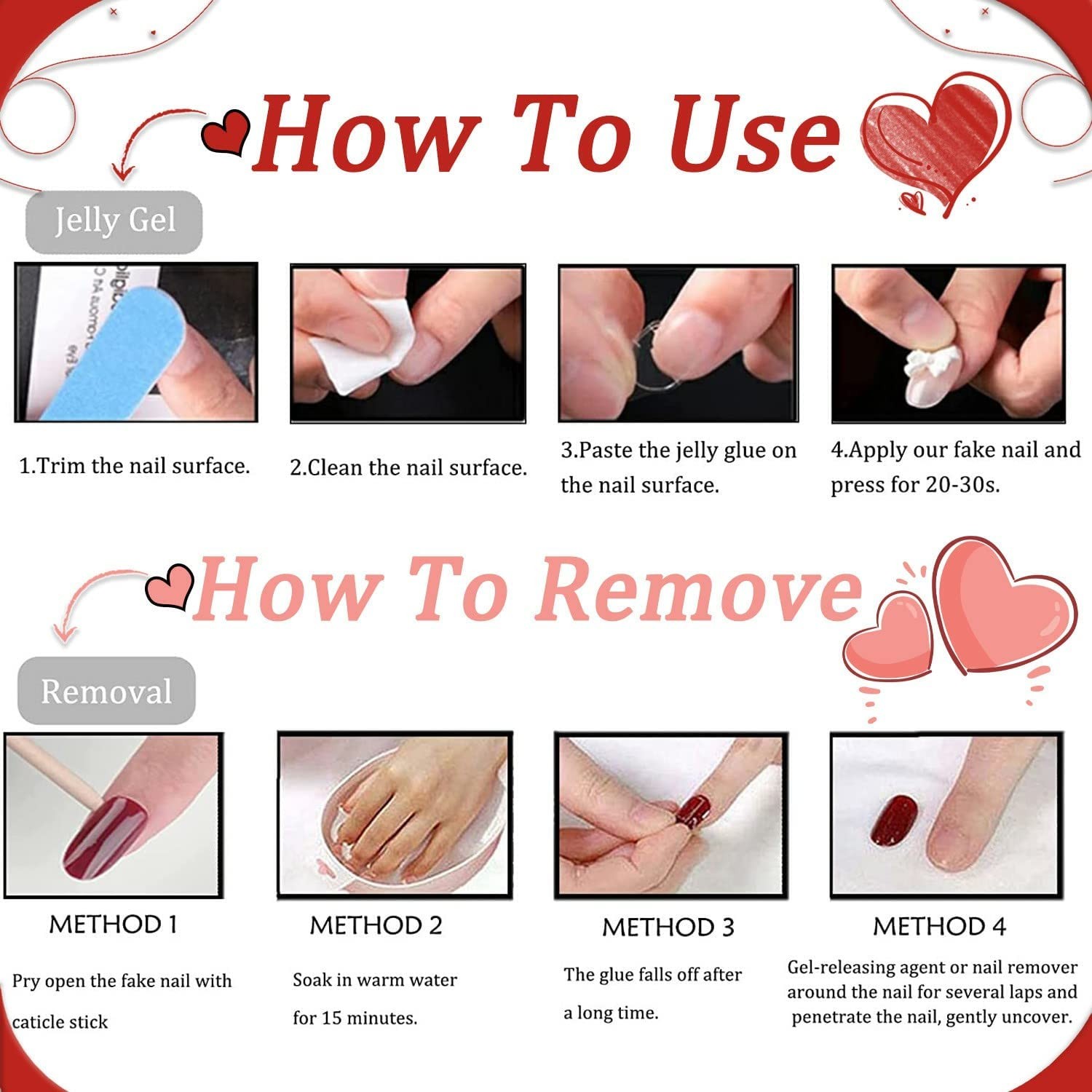 Gold French Tip Press on Nails Short Almond Fake Glossy Short, Style 8
