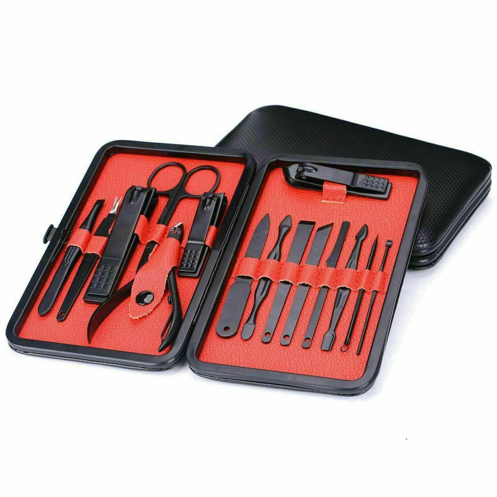 Men Women Manicure Pedicure Set Finger Toe Nail Clippers Scissors Grooming Kit