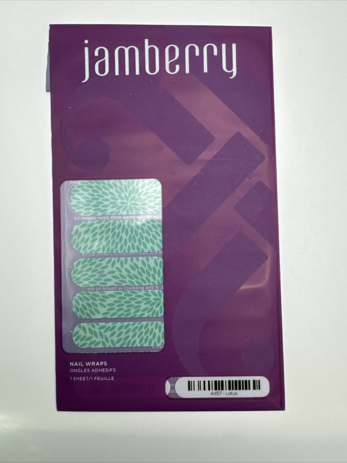 Jamberry Nail Wraps Lotus Full Sheet (floral/flowers)