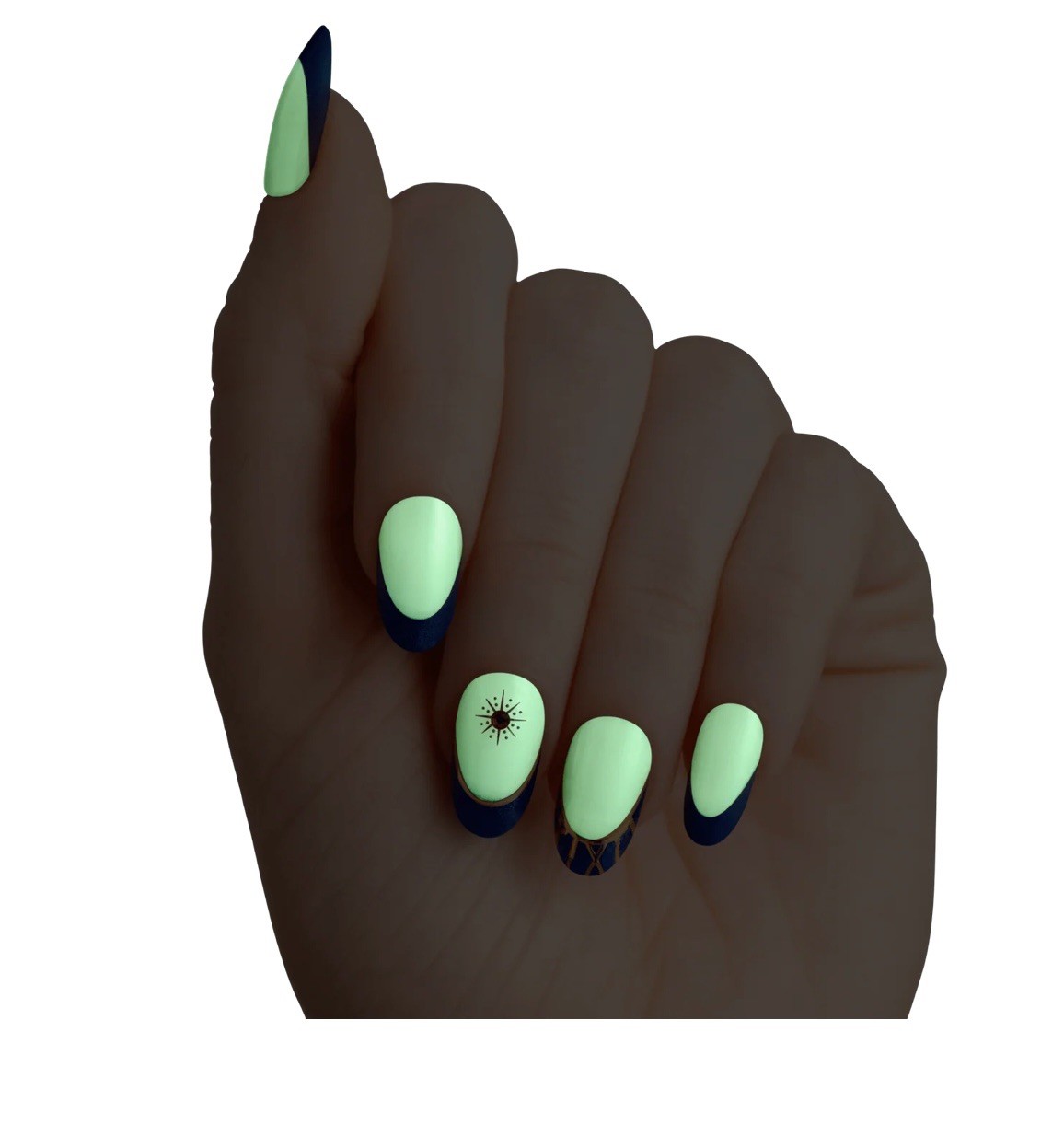 Kiss imPress x Wicked Limited Edition GLOW IN THE DARK Press On Nails. 3 pack.