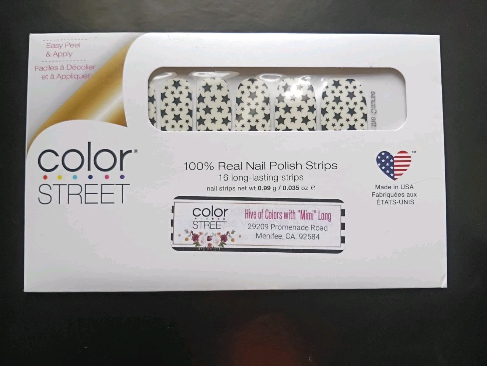 COLOR STREET, NAIL POLISH STRIPS ( STARS FOR THE COURSE )